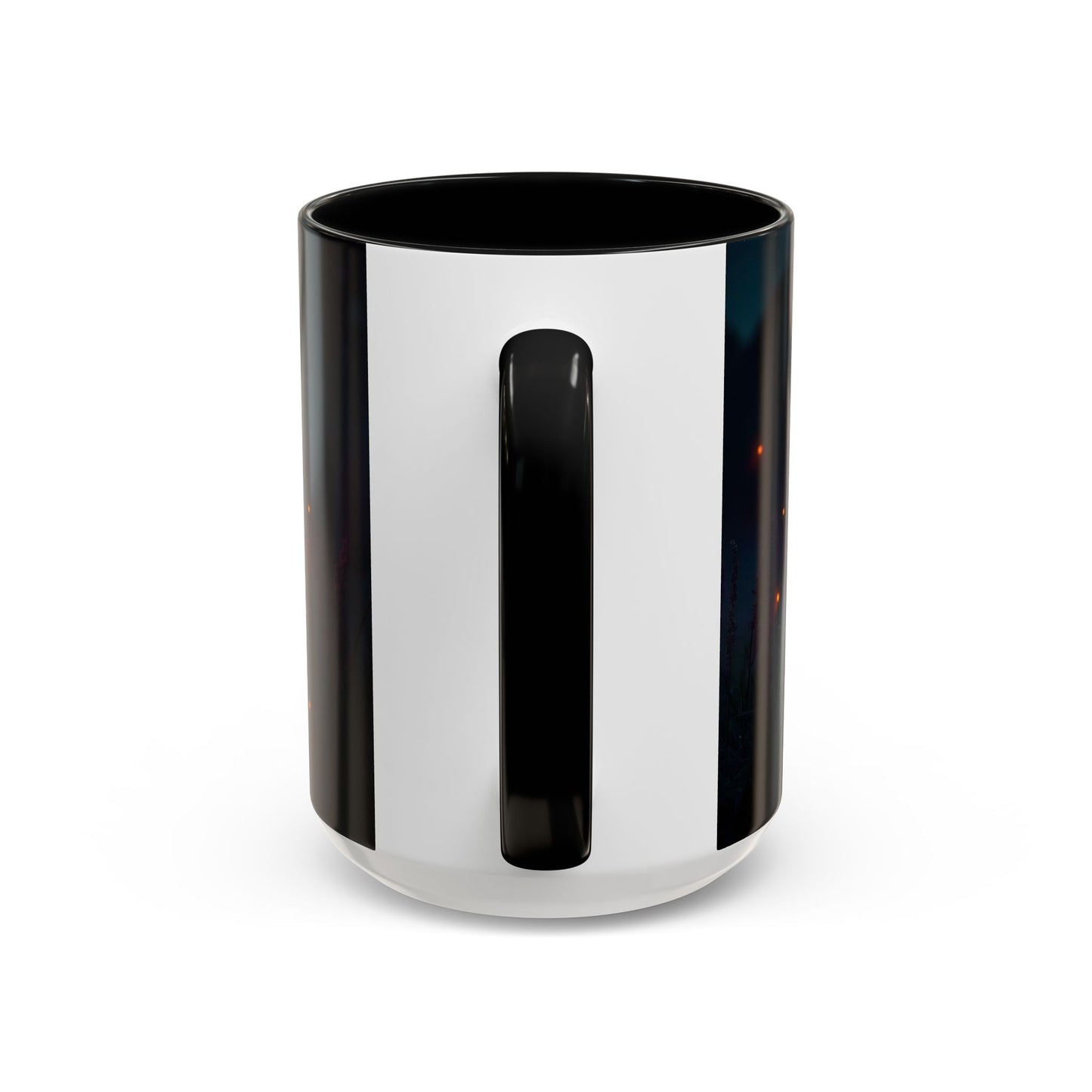 Firefly Dragonfly Accent Coffee Mug (11, 15oz) – Twilight Luminescence Over Meadow