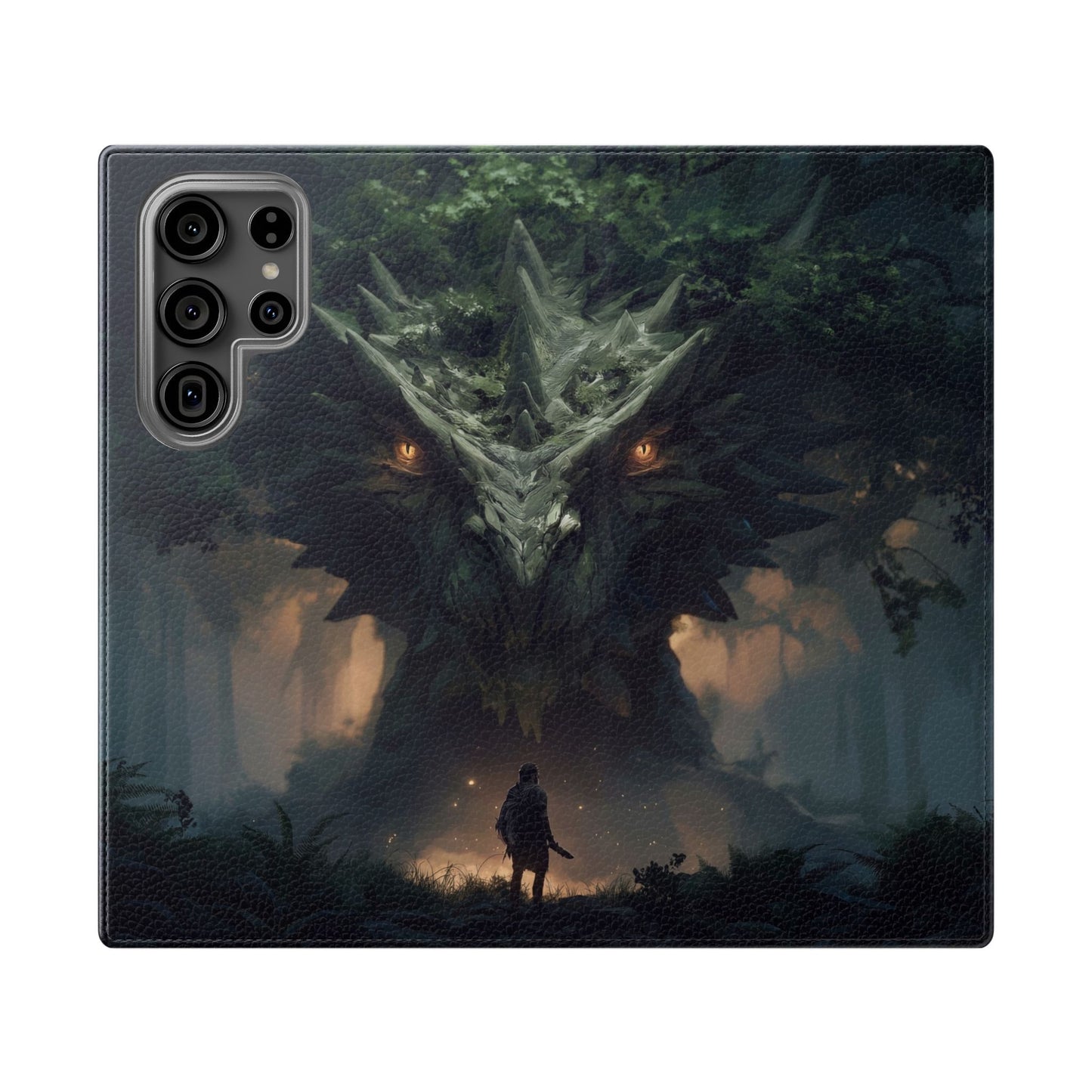 Guardian Beast Flip Cases – Moss-Clad Titan Facing the Wanderer