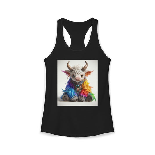 Rainbow Mane Goat Guardian Tank – Prismatic Horned Beast Racerback