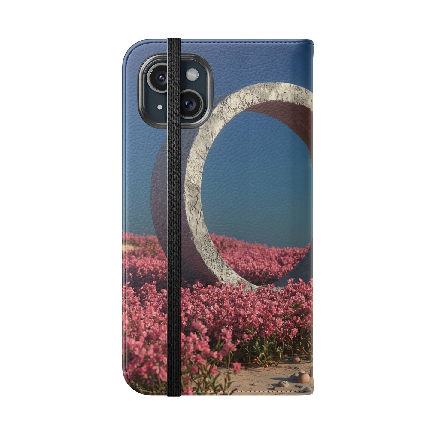 Stone Circle Flip Cases – Pink Flower Field Monument