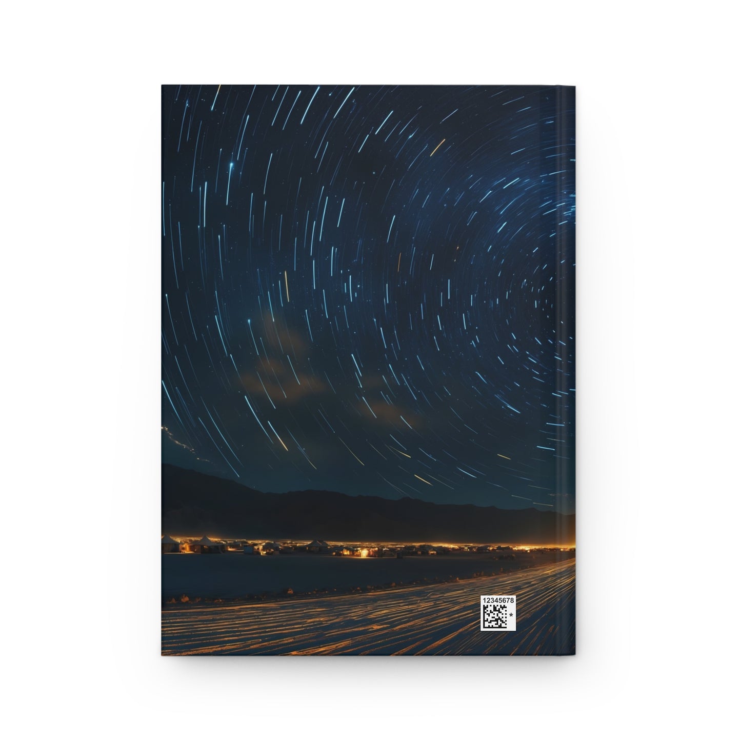 Star Trails Over Twilight Hills - Hardcover Journal