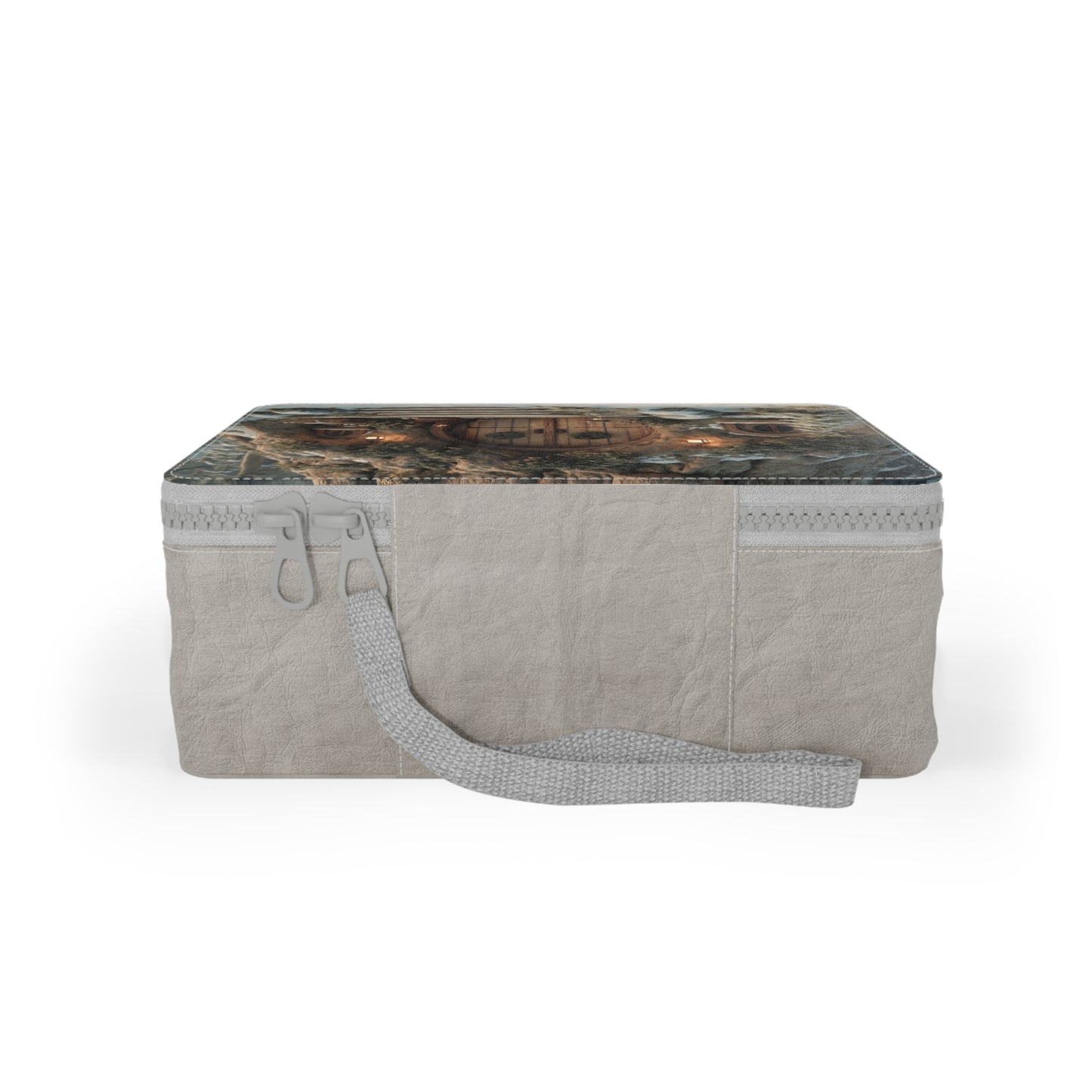 Winter Hollow Cottage Paper Lunch Bag – Snow-Kissed Hearth & Hearthstone