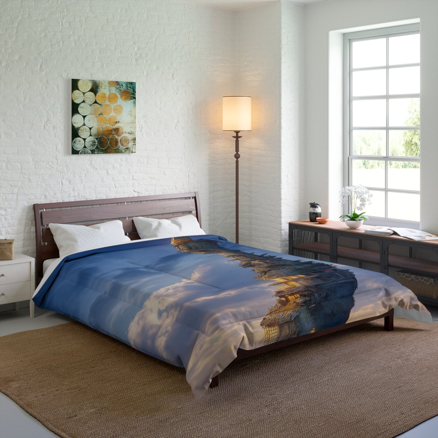 Skyborne Lighthouse Comforter – Twilight Beacon Dreamscape