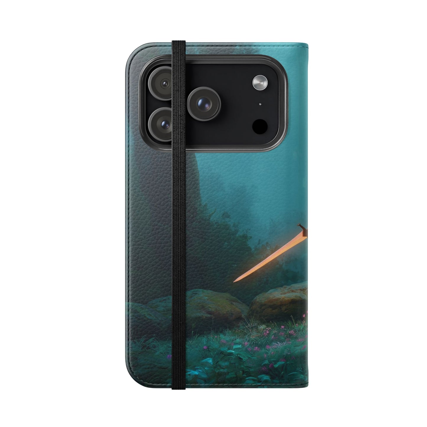 Forest Guardian Flip Cases – Elven Sentinel with Glowing Blade