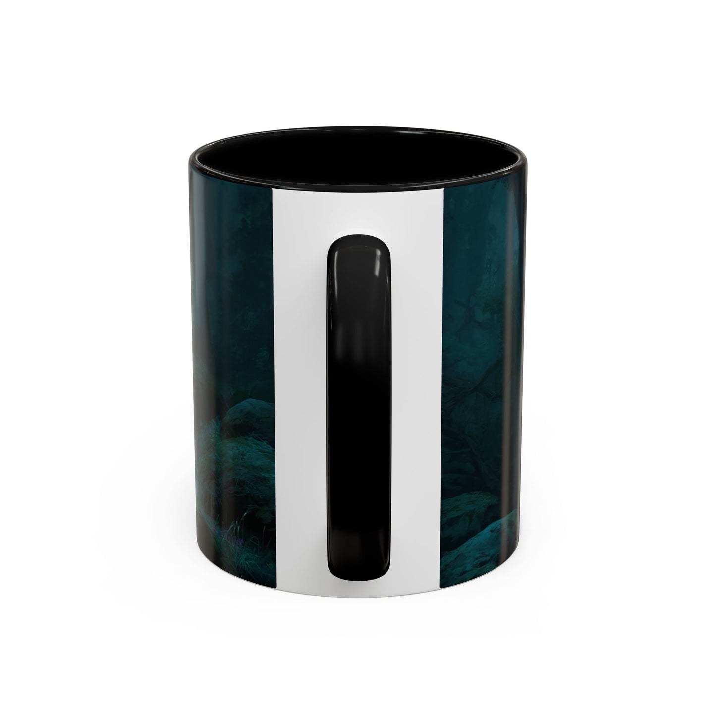 Glowing Sword Elf Sentinel Accent Coffee Mug (11, 15oz) – Misty Forest Guardian