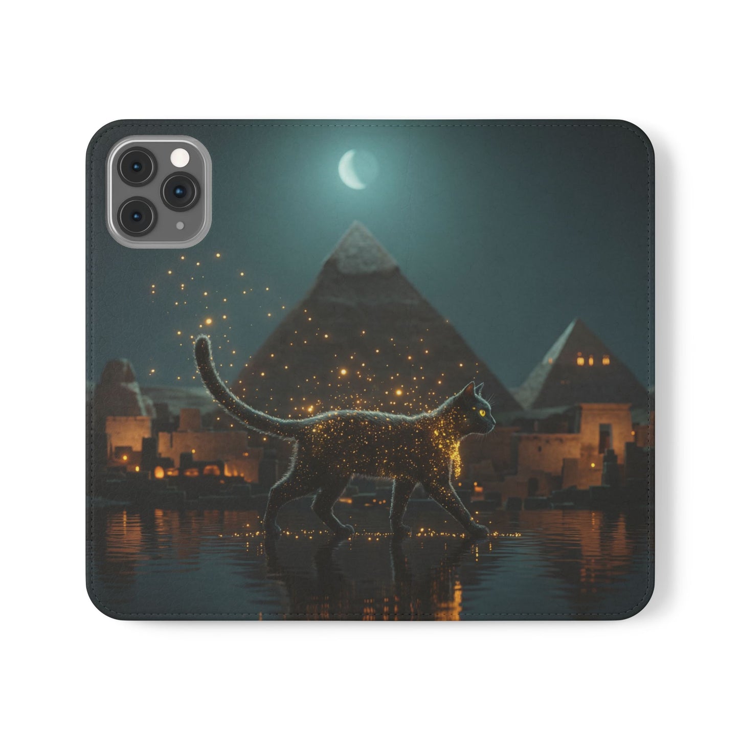 Celestial Vortex Flip Cases – Indigo Cloud Dreamscape