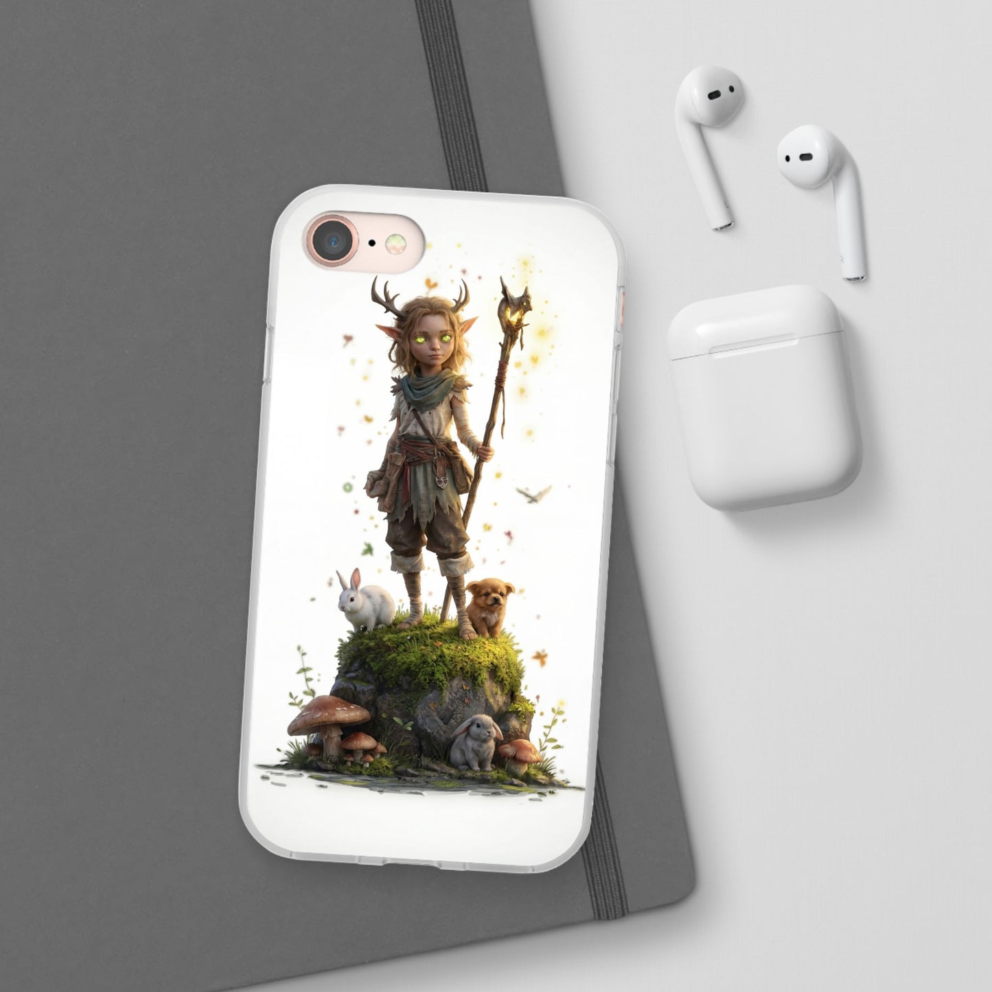 Forest Sentinel Flexi Cases – Luminescent Deerhorn Guardian