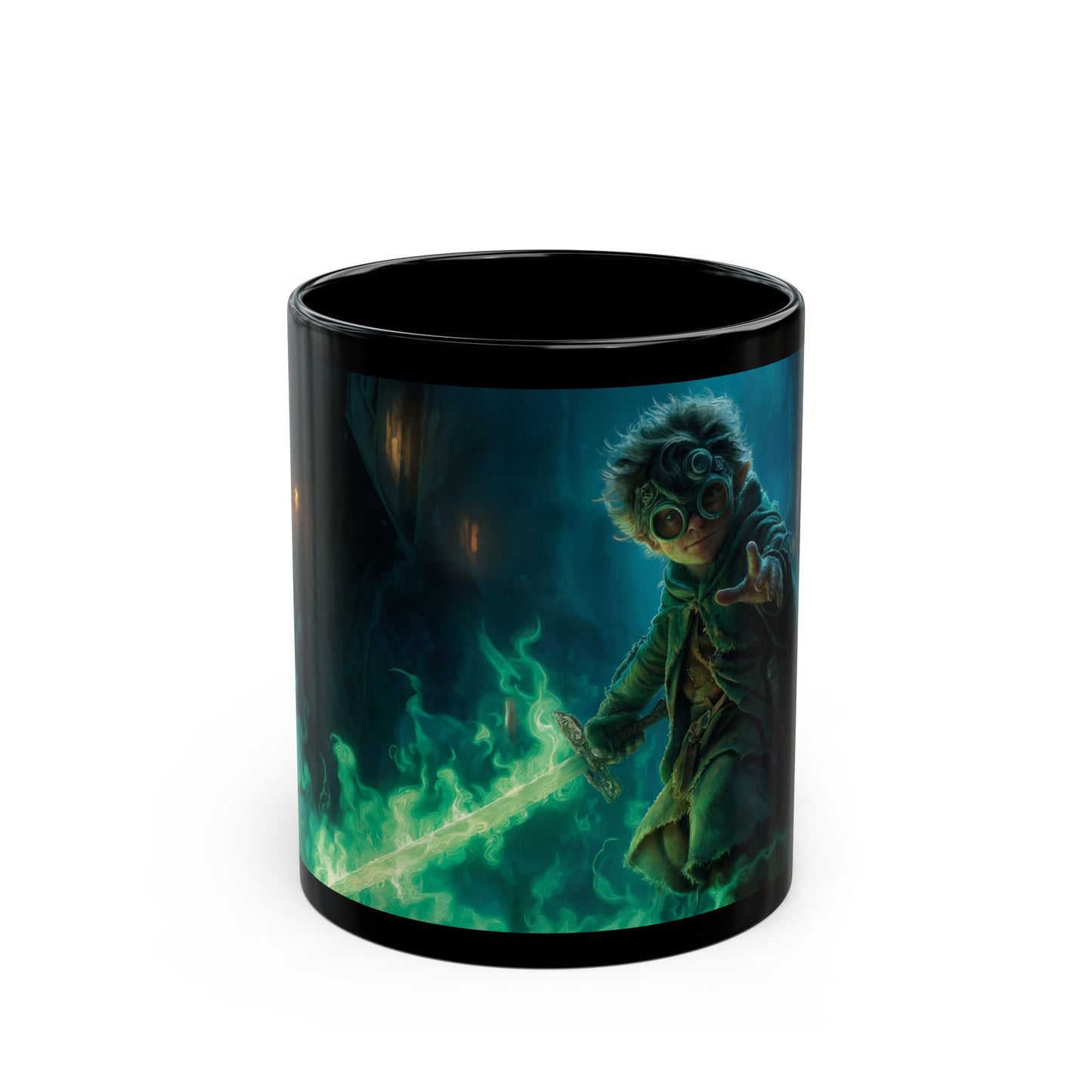 Green-Eyed Sword Apprentice Mug – Twilight Alley Magic