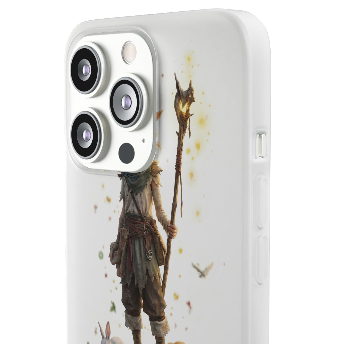Forest Sentinel Flexi Cases – Glowing Antlered Child with Pet Companions