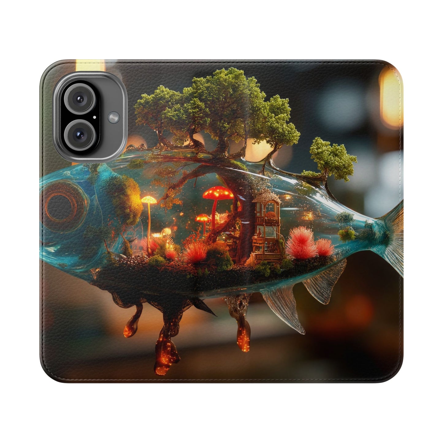 Forest Fish Flip Case – Liquid Glowwood Dreamscape