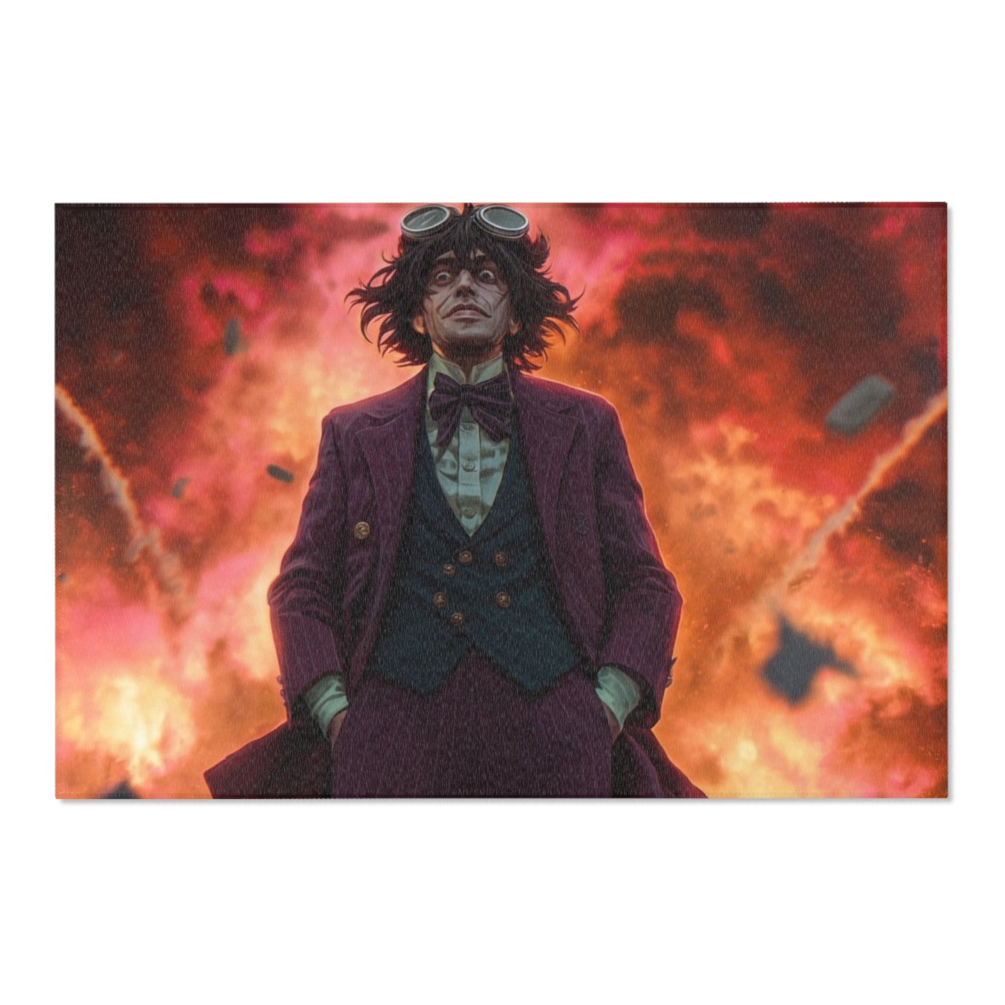 Crimson Explosion Rug – Mad Scientist’s Fiery Stand