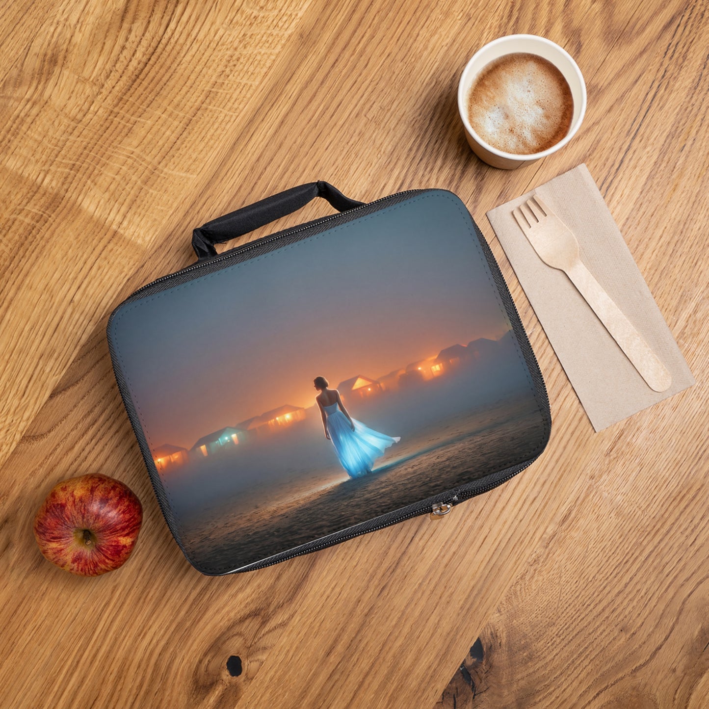 Serene Beach Wanderer Lunch Bag – Glow of Twilight Shoreline