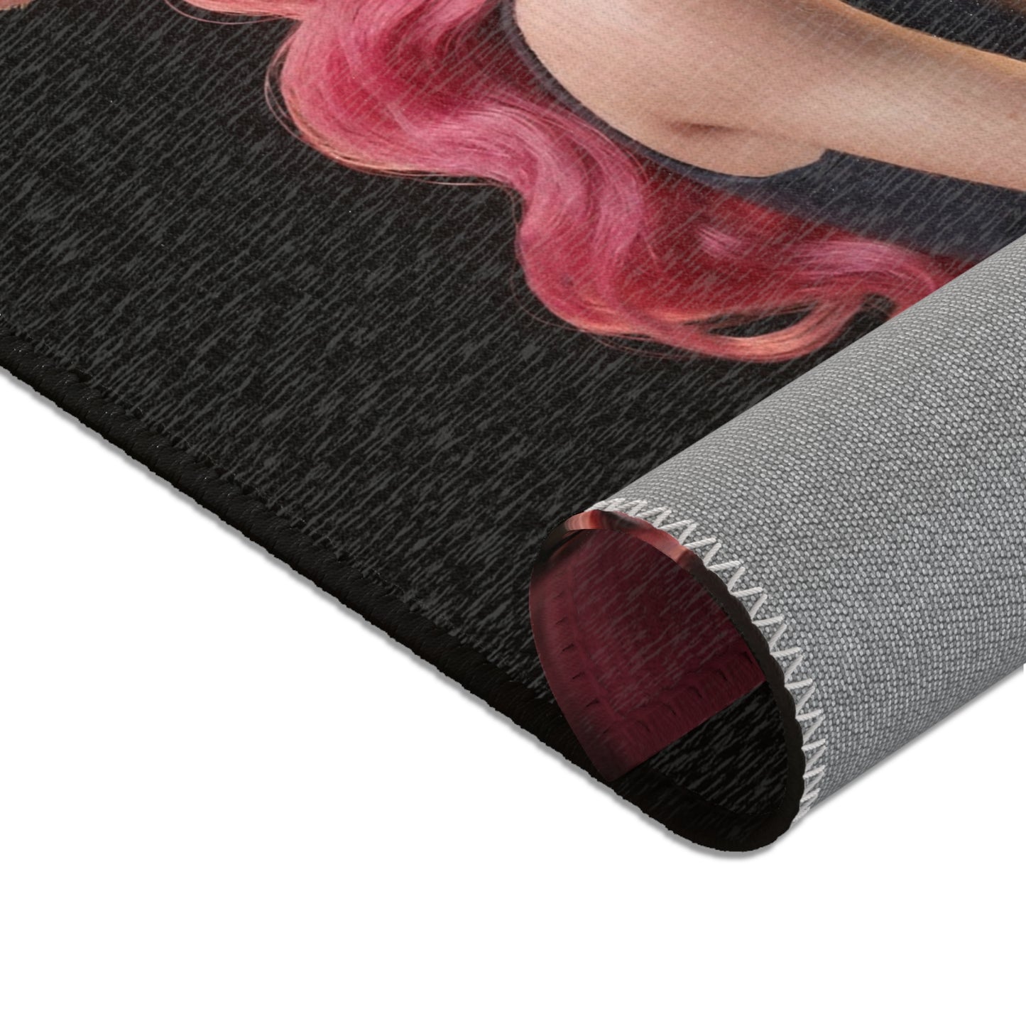 Pink Unicorn Girl Area Rug – Soft Glow Fantasy Scene