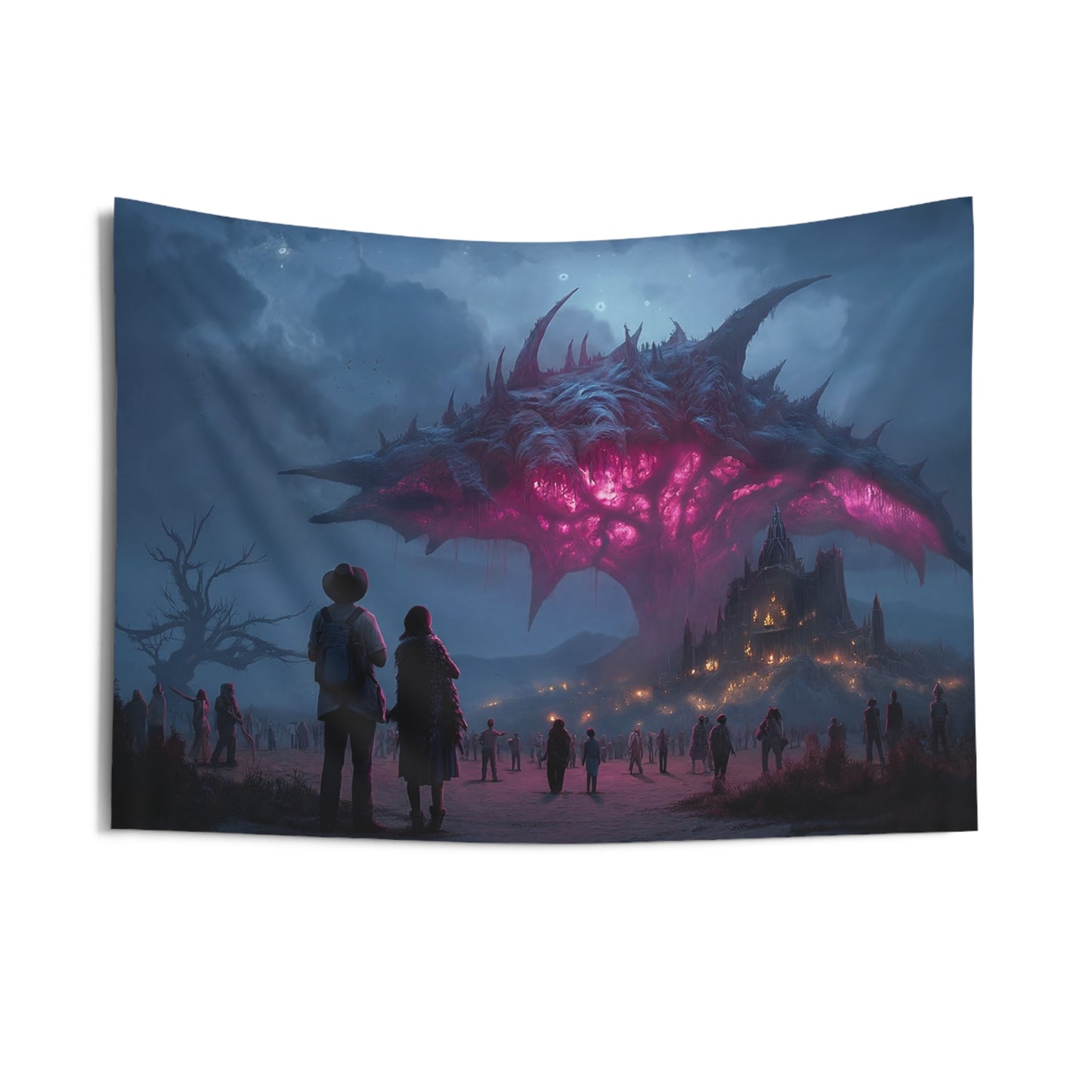 Celestial Leviathan Wall Tapestry – Twilight’s Glimmering Horror