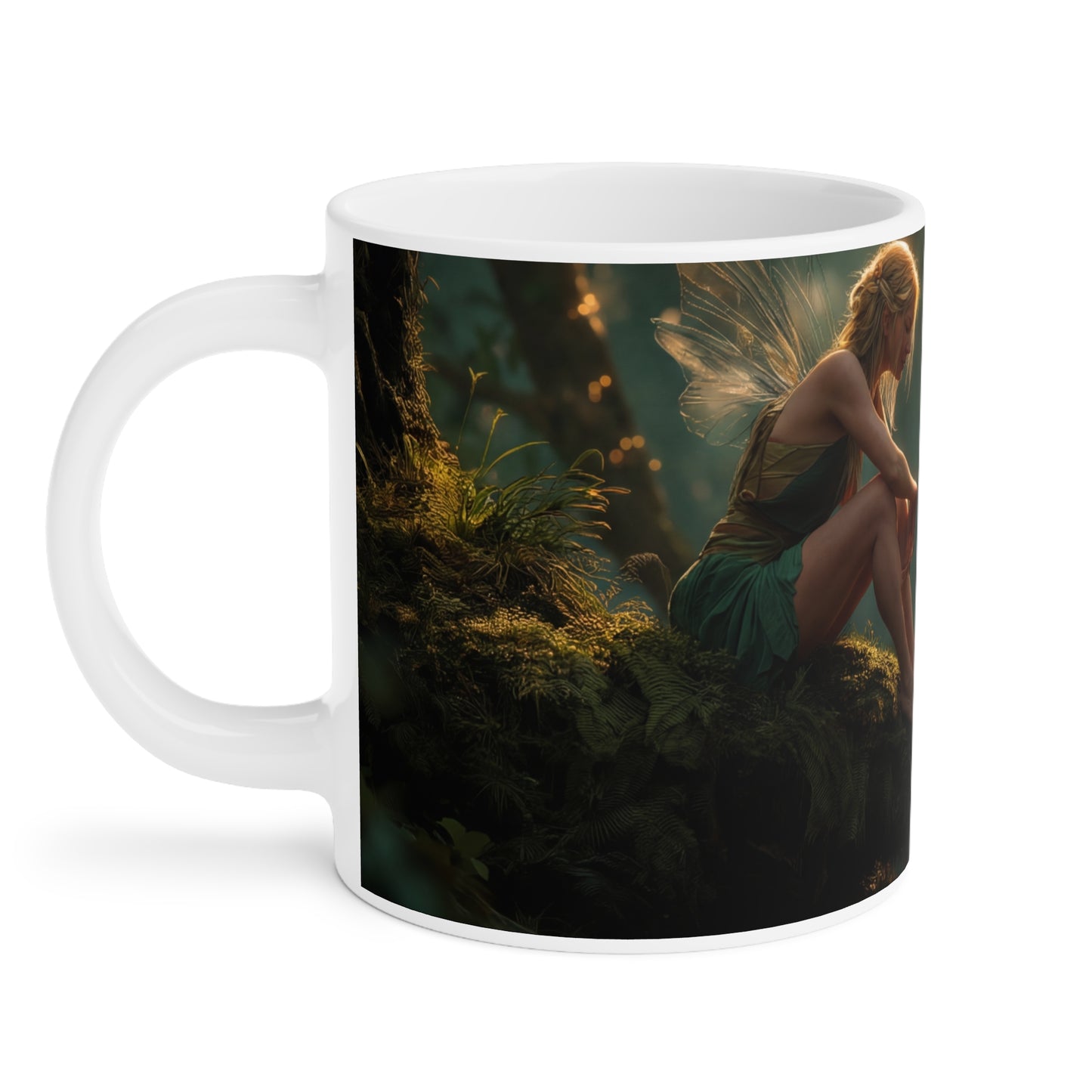 Forest Fairy by the Stream Ceramic Mugs (11oz\15oz\20oz) – Golden Hour Whispers
