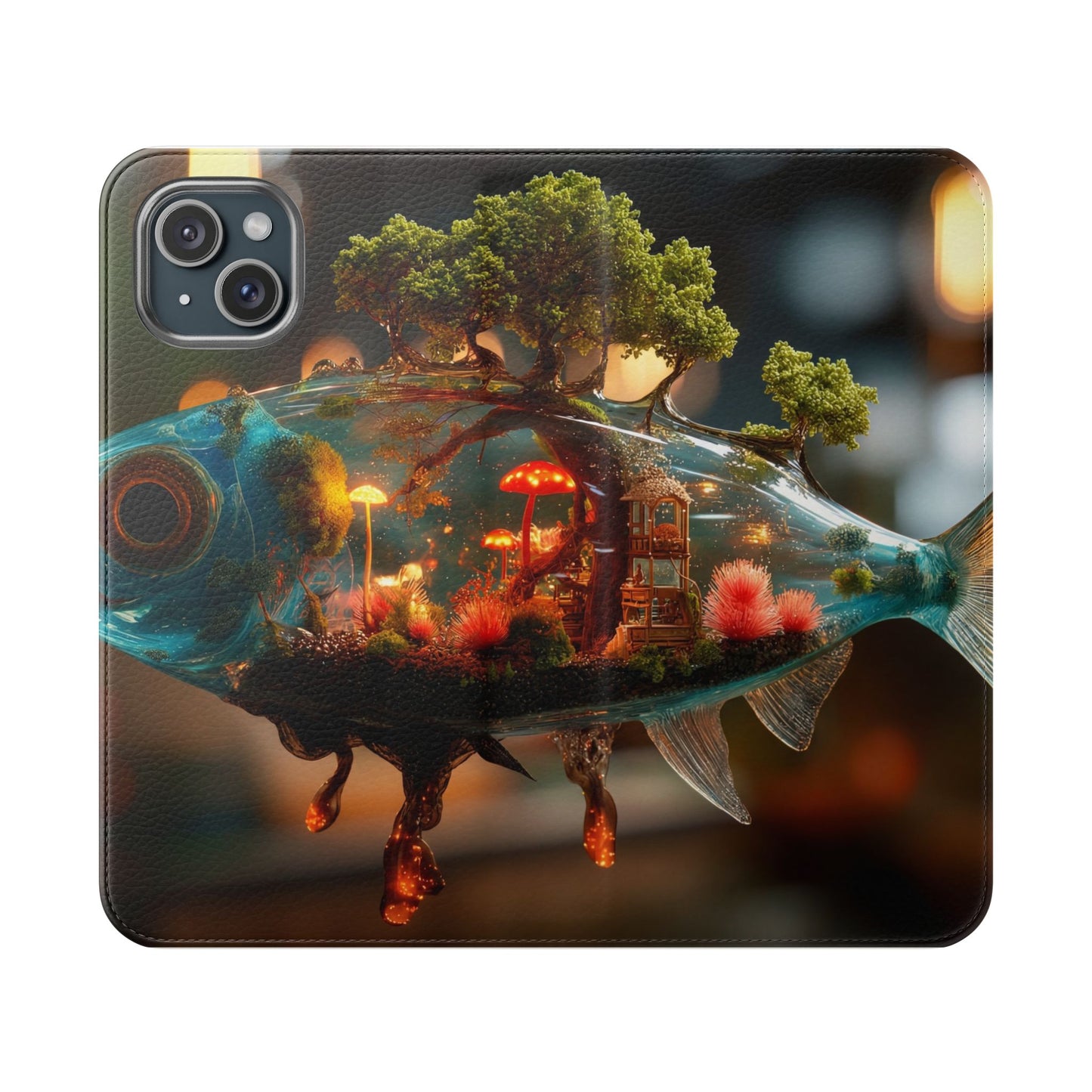 Forest Fish Flip Case – Liquid Glowwood Dreamscape