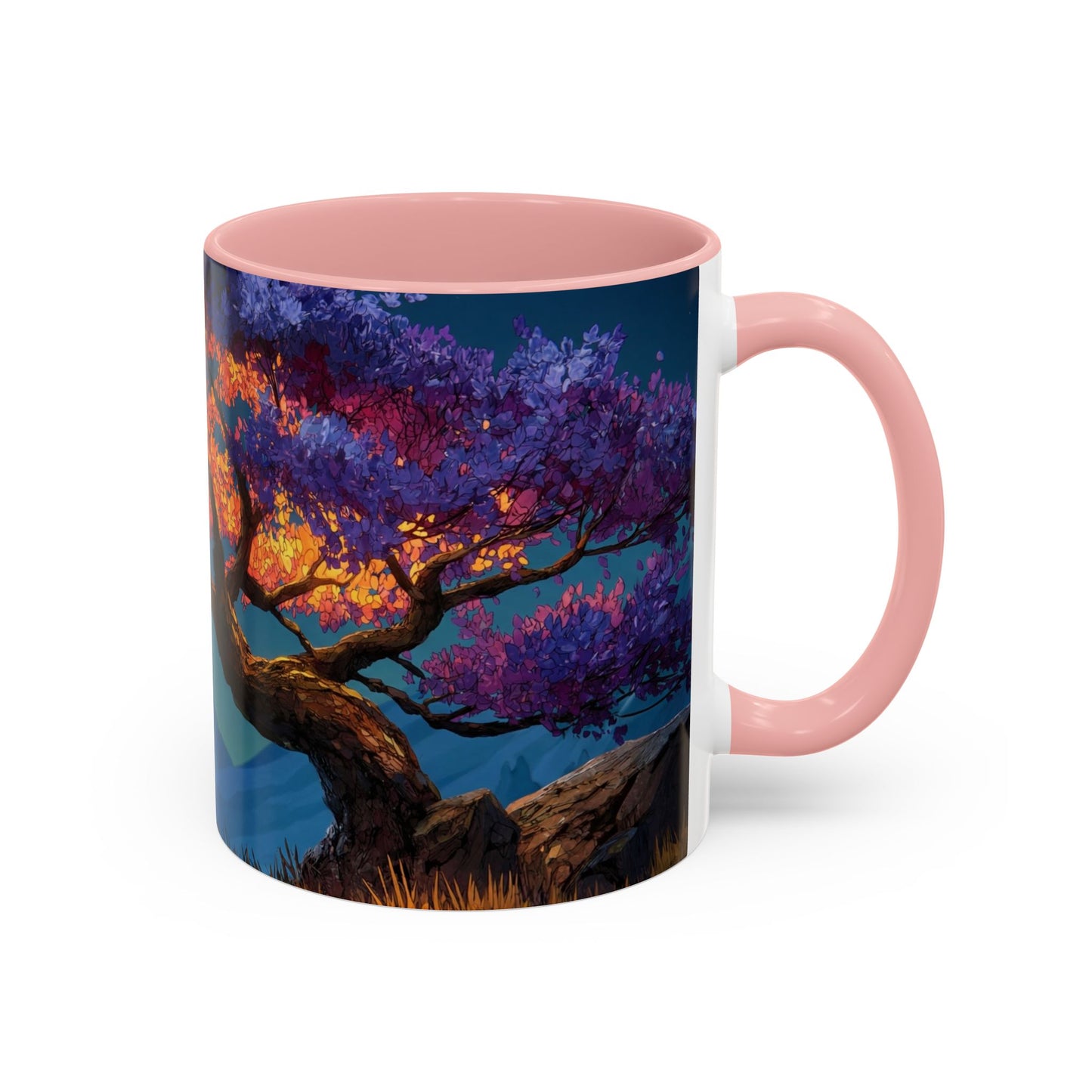 Celestial Tree Accent Coffee Mug (11, 15oz) – Twilight Bloom Dreamscape