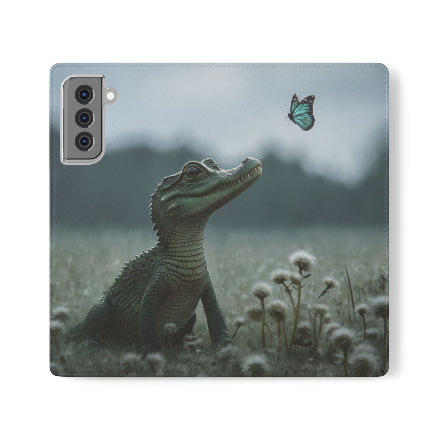 Gentle Croc & Butterfly Flip Cases – Tender Meadow Guardian Scene