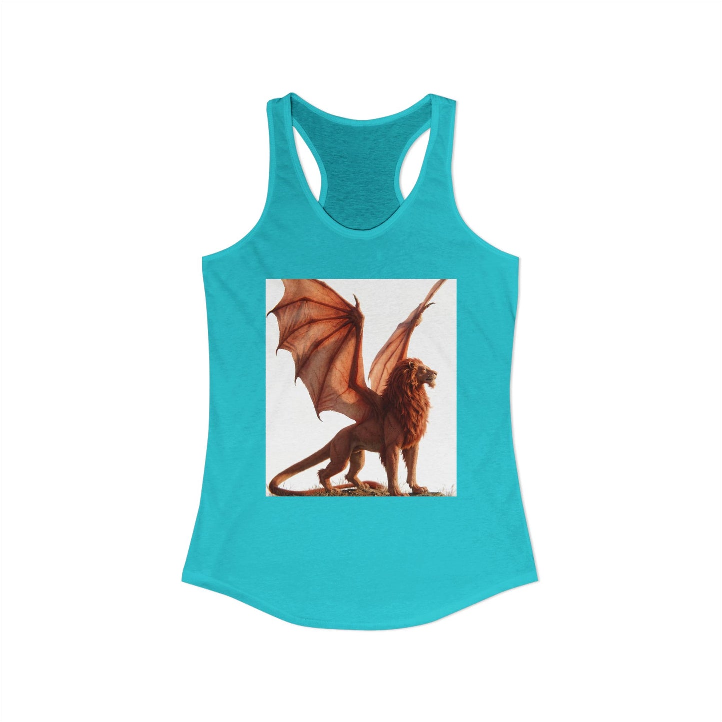 Lion-Dragon Sentinel Women's Ideal Racerback Tank – Amber Dawn Guardian