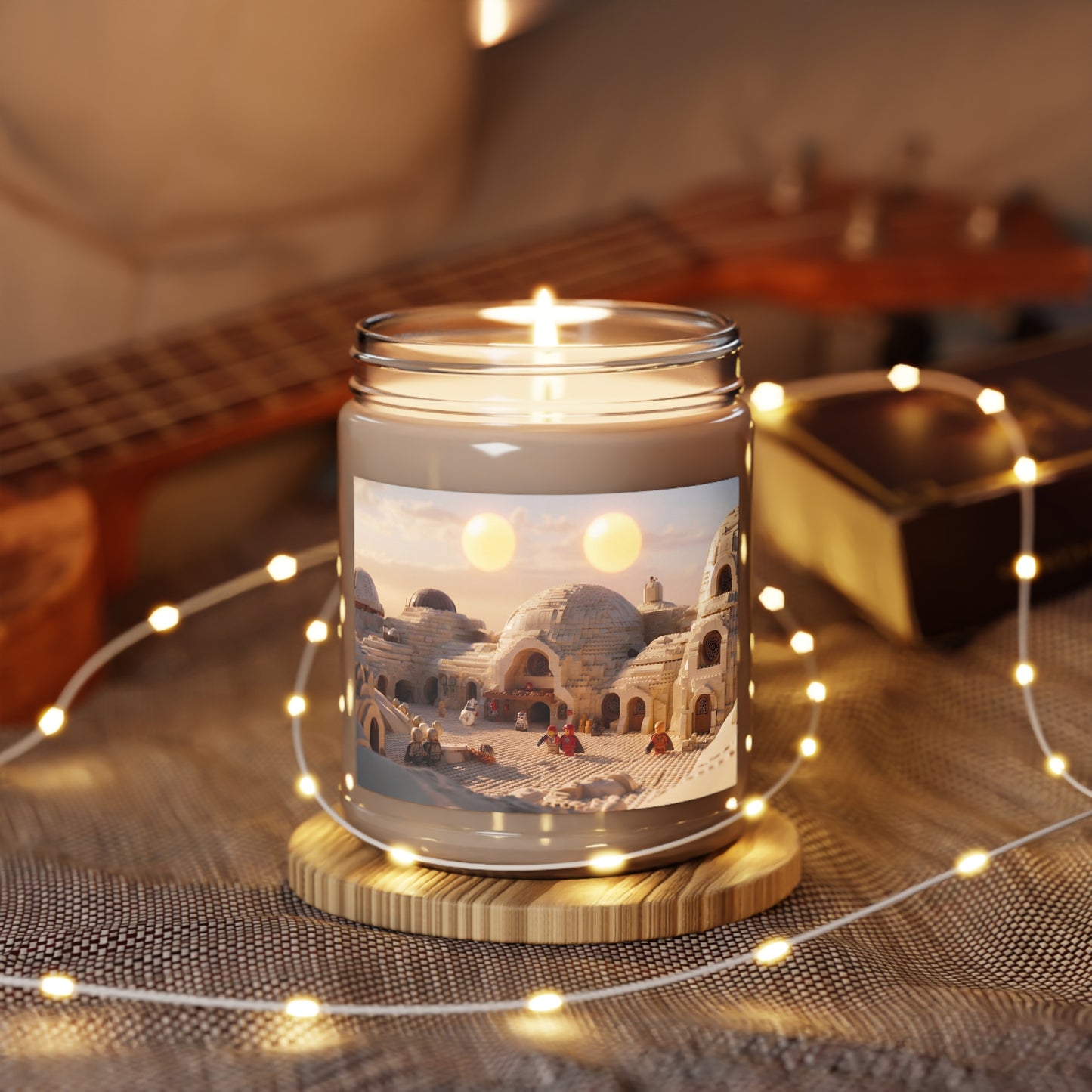LEGO Tatooine Sunset Scented Soy Candles with White Lid, 9oz – Warm Sand & Starlight