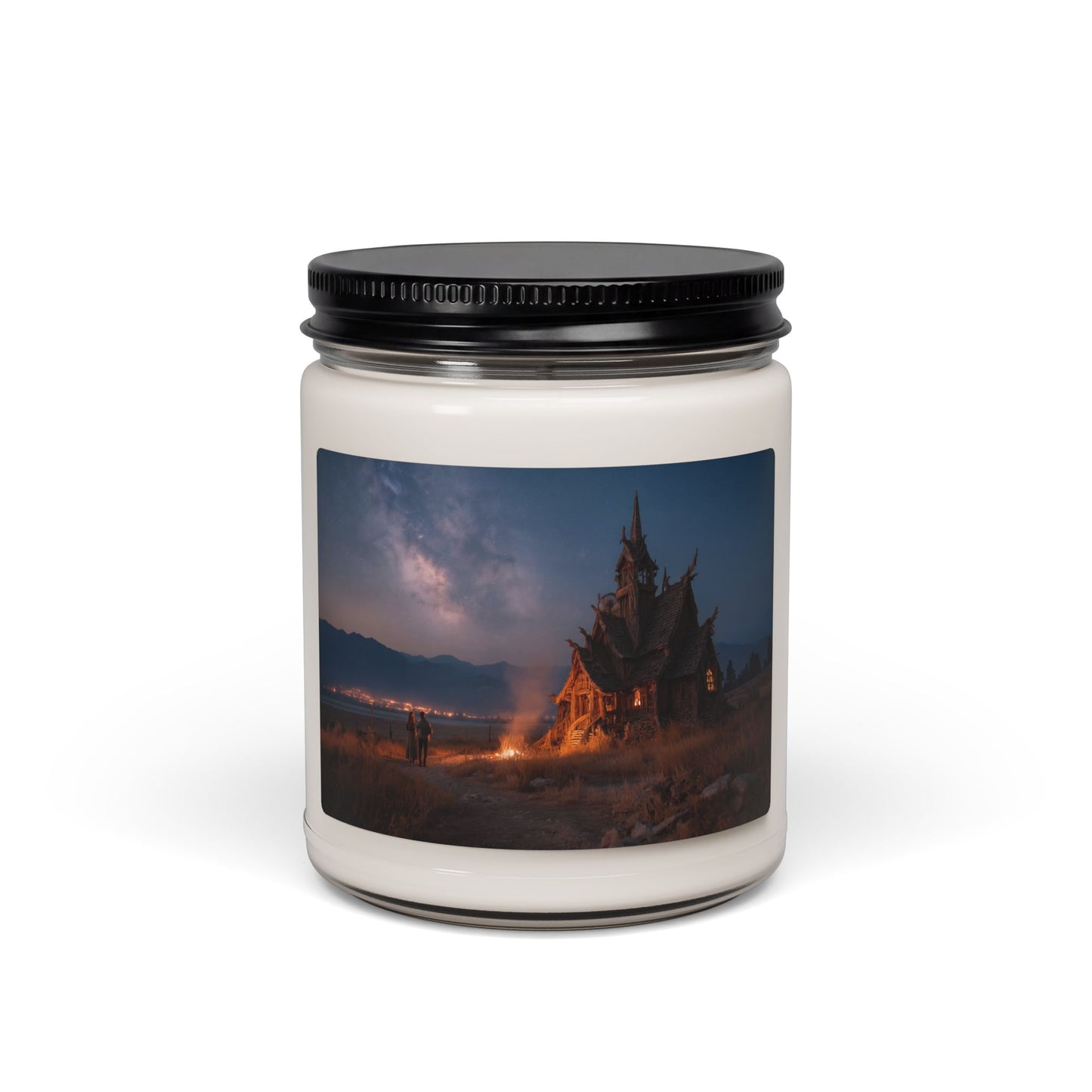 Starlit Chapel Scented Soy Candle, 9oz – Warm Ember Under the Milky Way