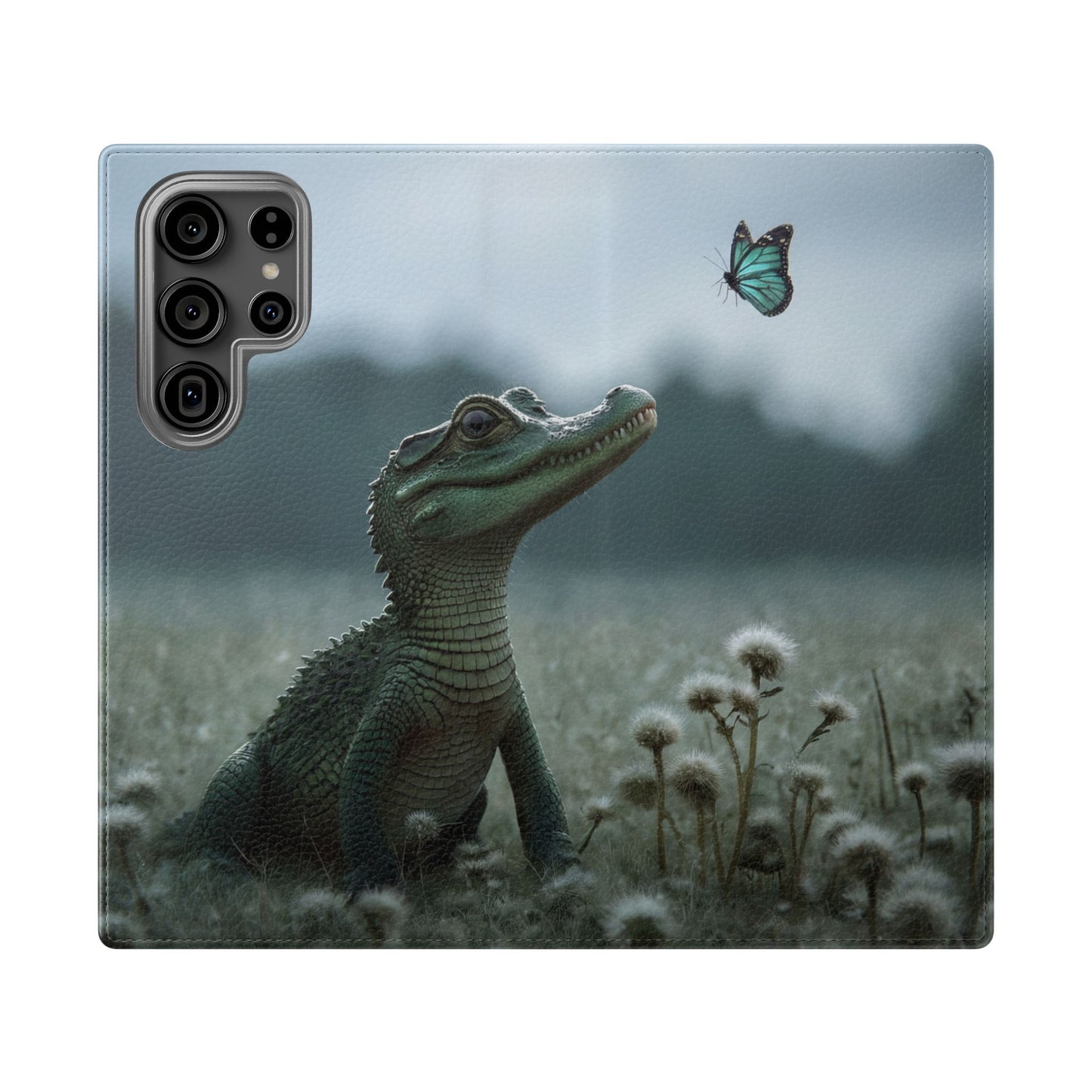 Gentle Croc & Butterfly Flip Cases – Tender Meadow Guardian Scene