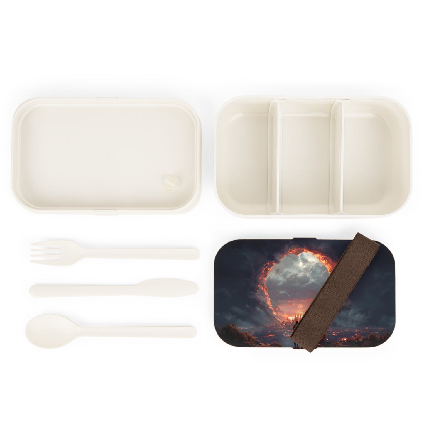 Celestial Portal Bento Lunch Box – Family Gazing at the City Beyond