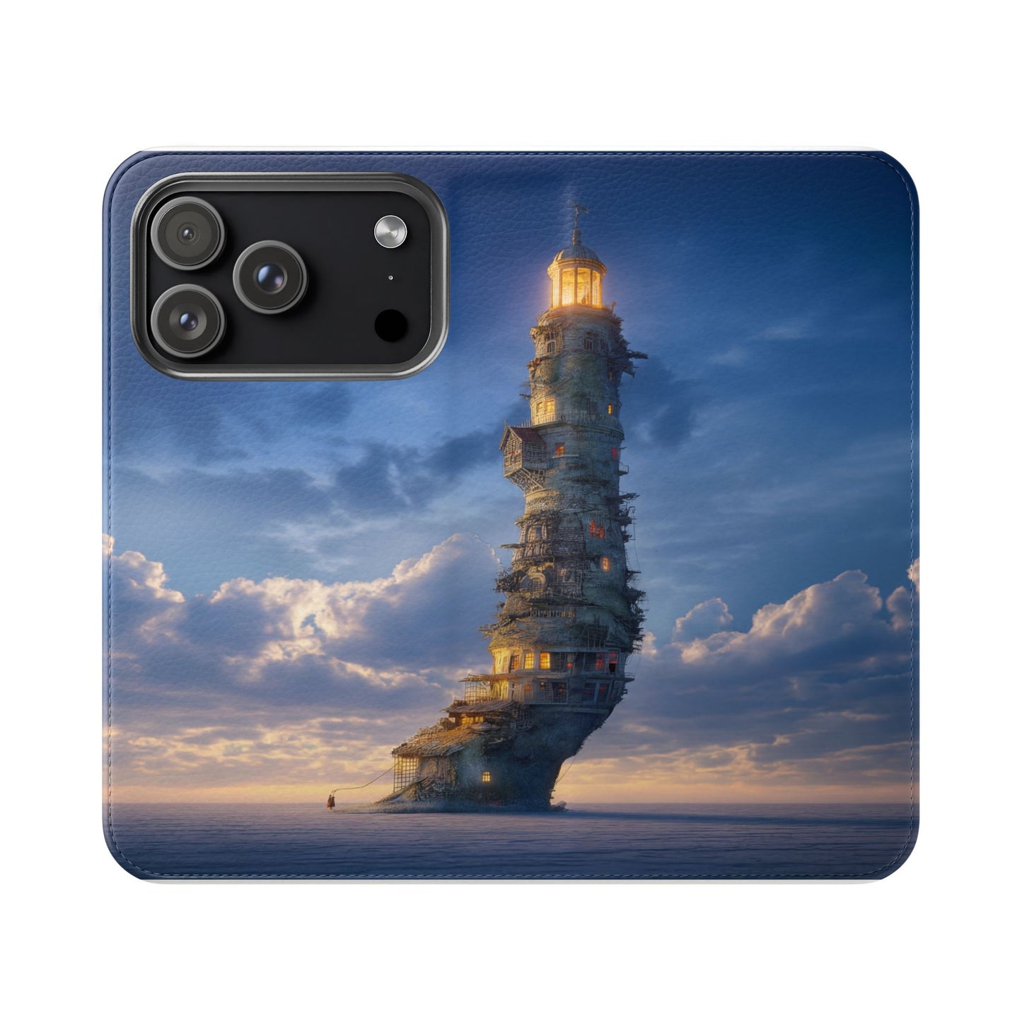Twilight Sentinel Flip Cases – Lighthouse on a Storm-Tossed Sea