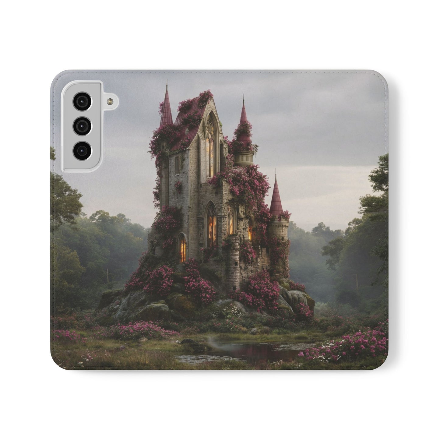 Blossom Spire Flip Cases – Pink Ivy Gothic Castle Cover