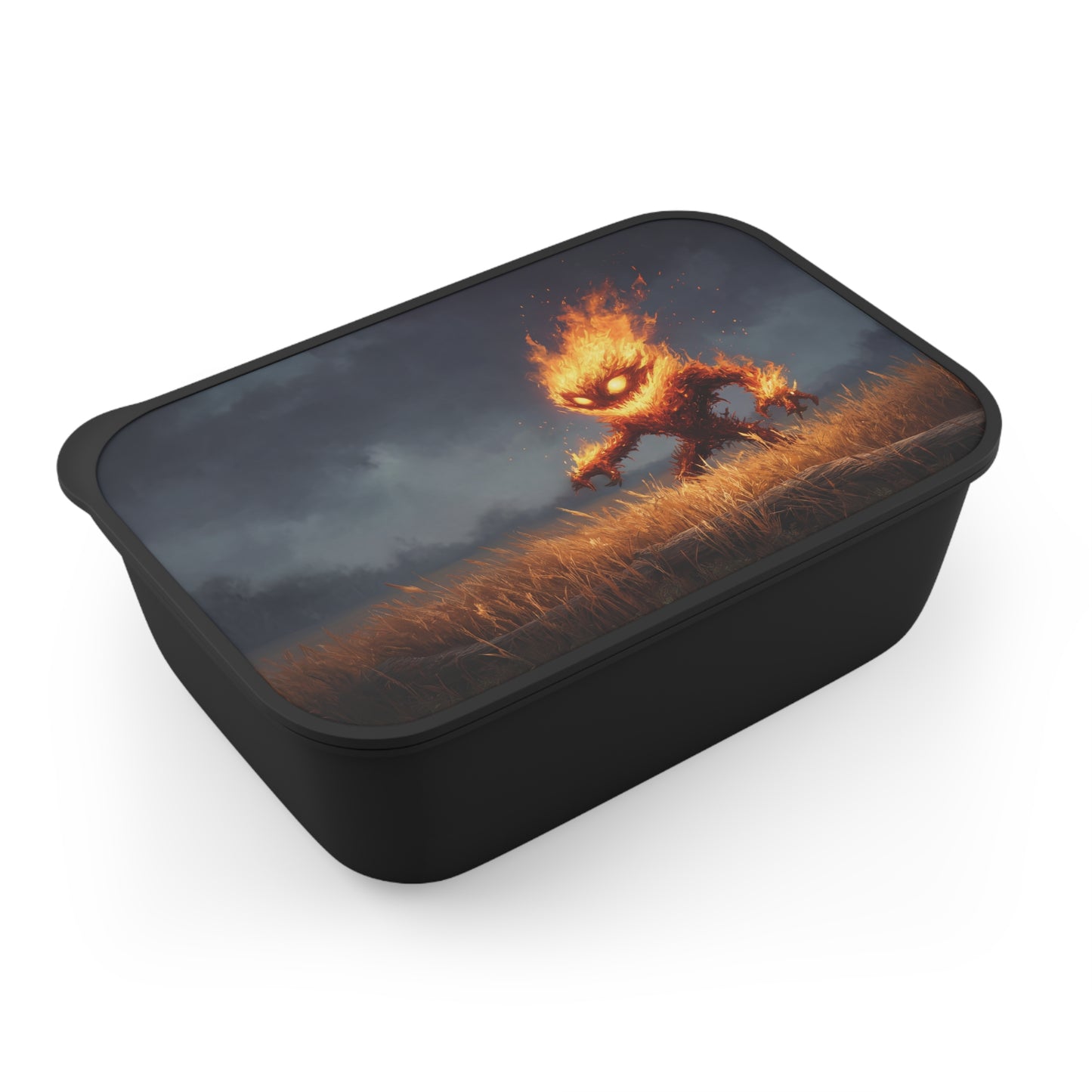 Fiery Guardian PLA Bento Box with Band and Utensils – Embers of the Twilight Field