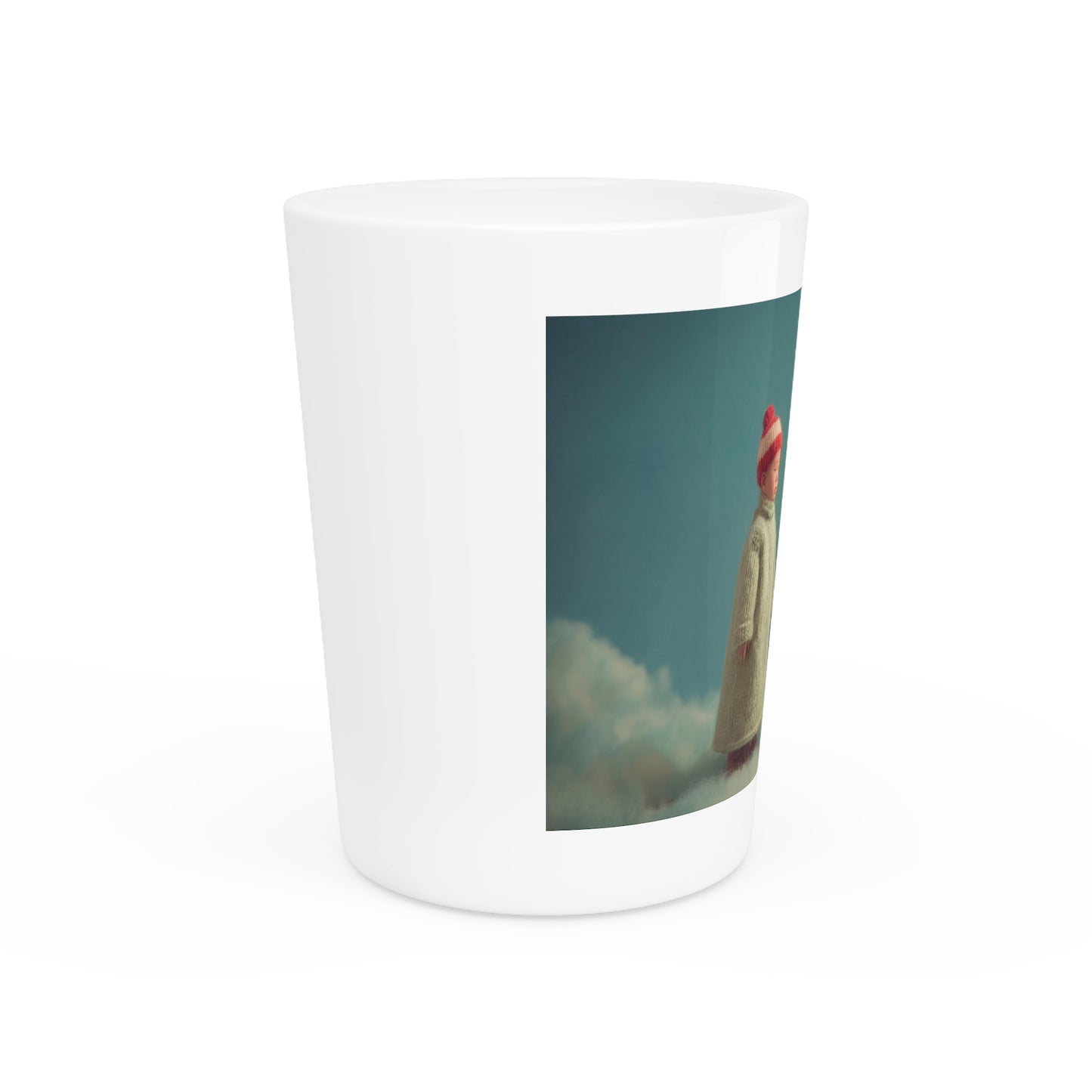 Woolen Dragon Companion Shot Glass – Soft Cloudscape Whispers