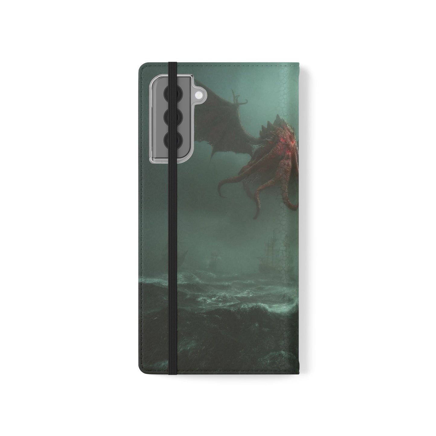 Leviathan Dragon Flip Cases – Crimson Sentinel at Sea