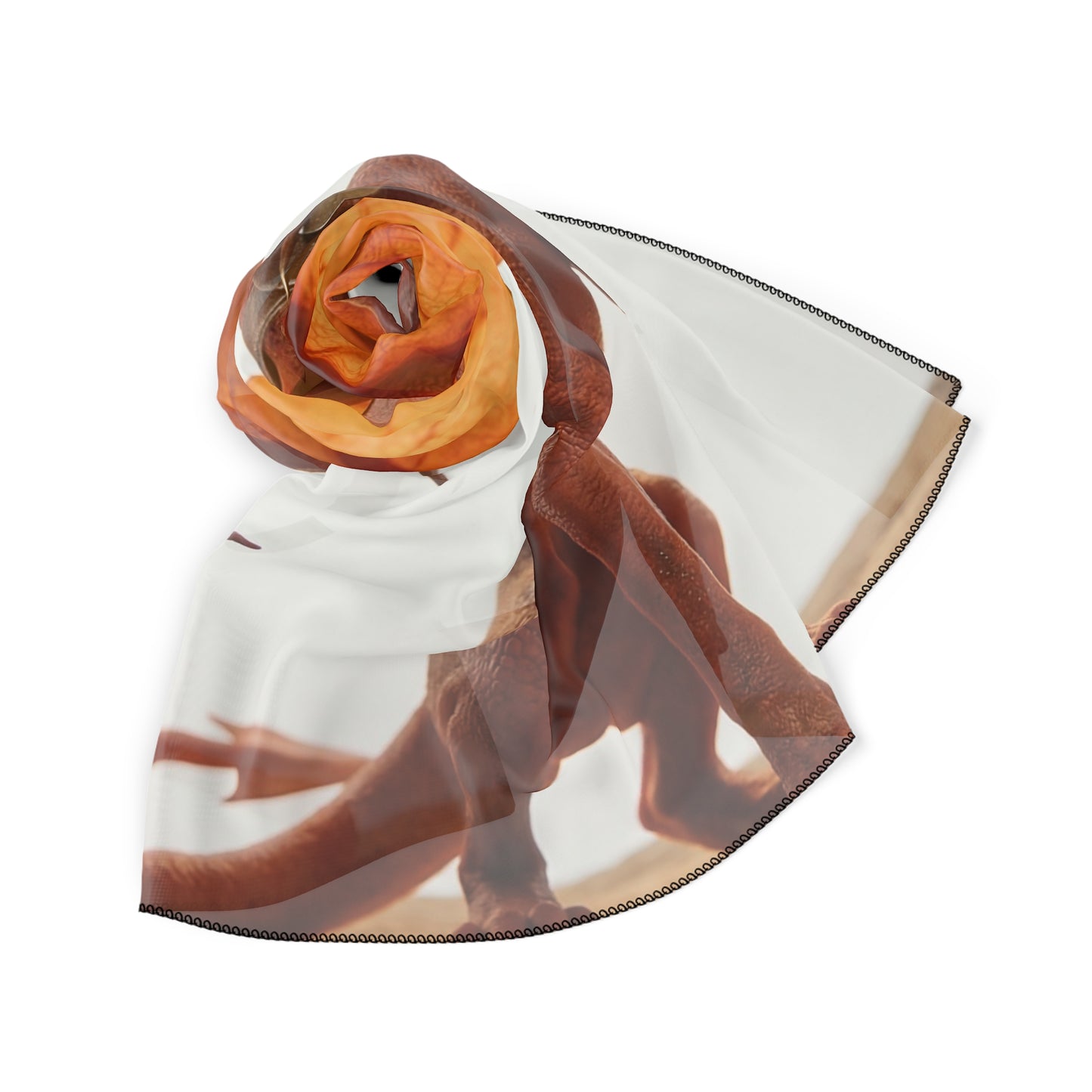 Winged Hound Poly Scarf – Amber Winged Canine Dreamscape