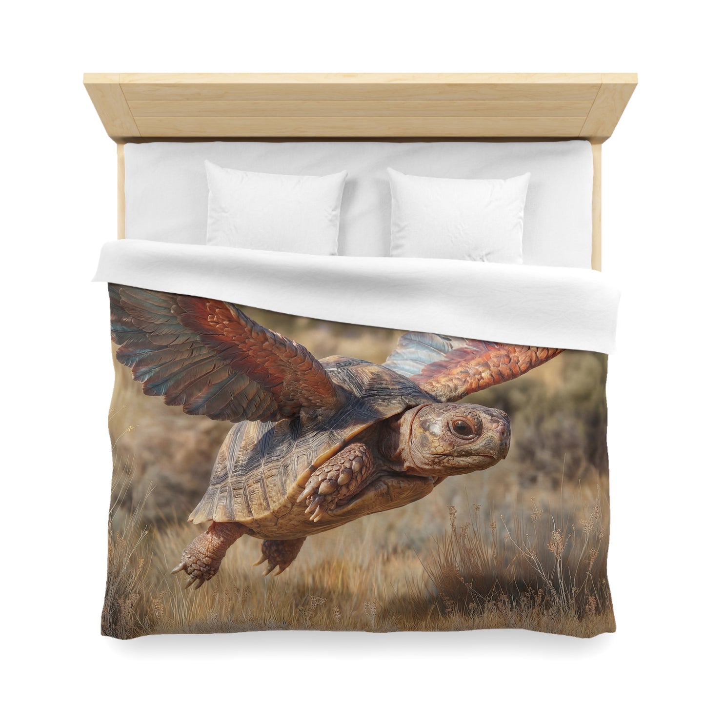 Winged Tortoise Microfiber Duvet Cover – Desert Sky Guardian