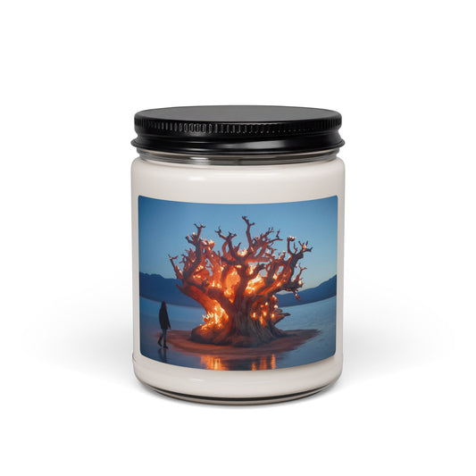 Burning Oracle Tree Scented Soy Candle, 9oz – Warmth in the Stillness