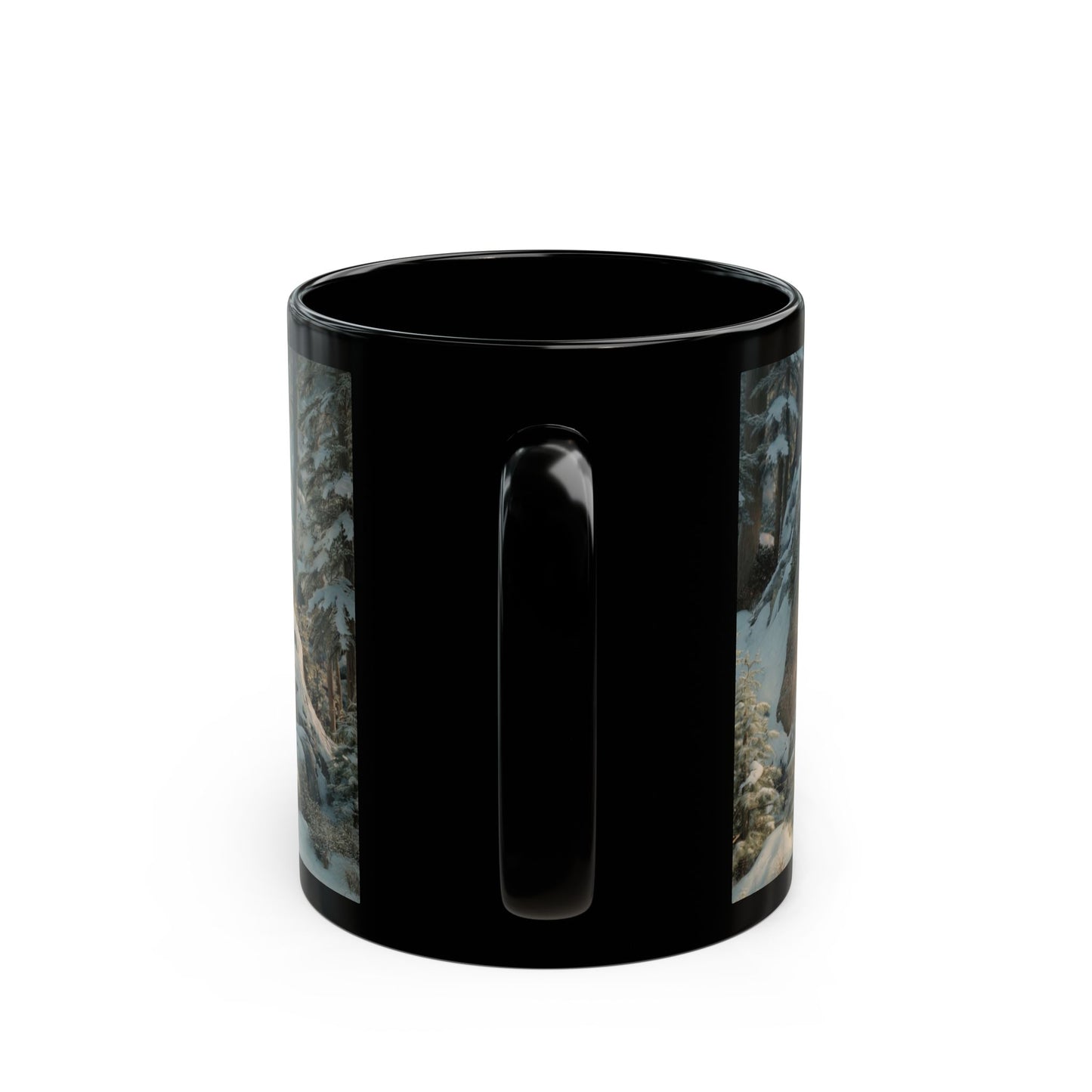 Winter Hollow Treehouse Mug – Snow-Gilded Forest Sanctuary