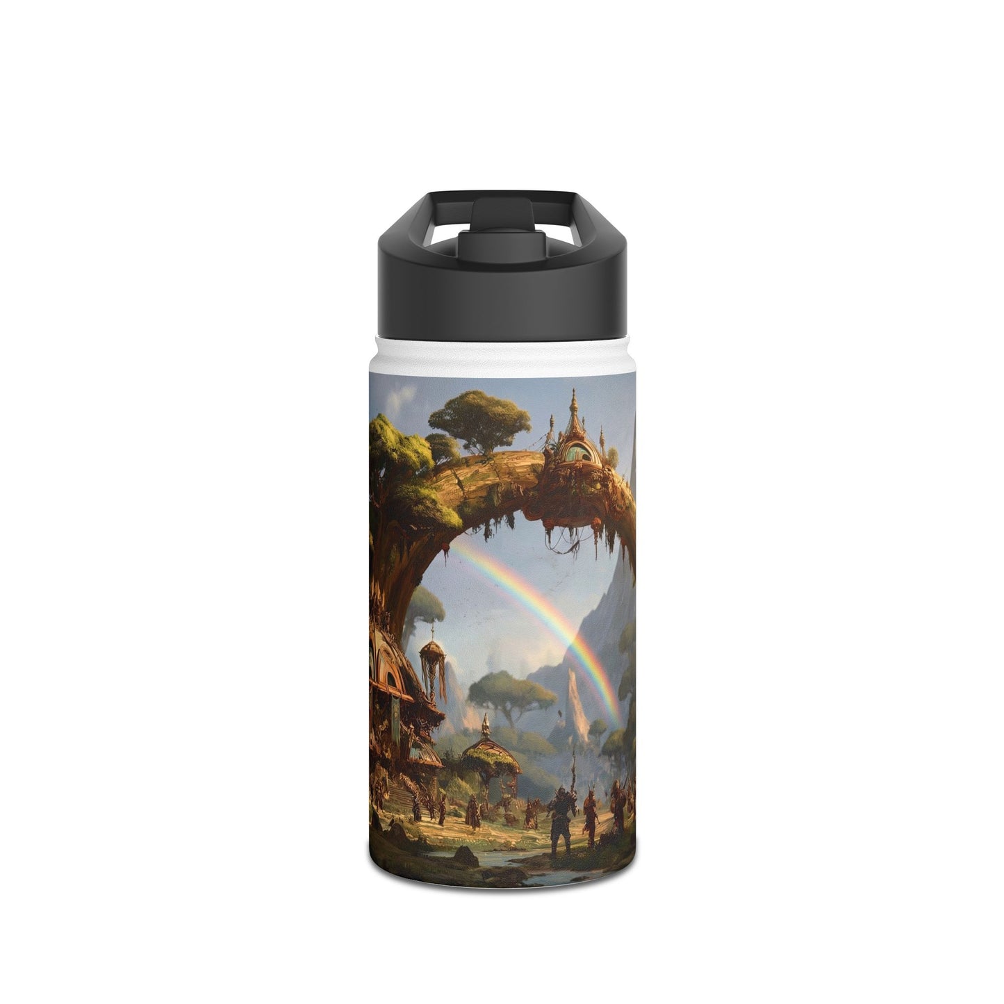 Arcane Grove Gateway Water Bottle – Twin Rainbows Over Living Bridge
