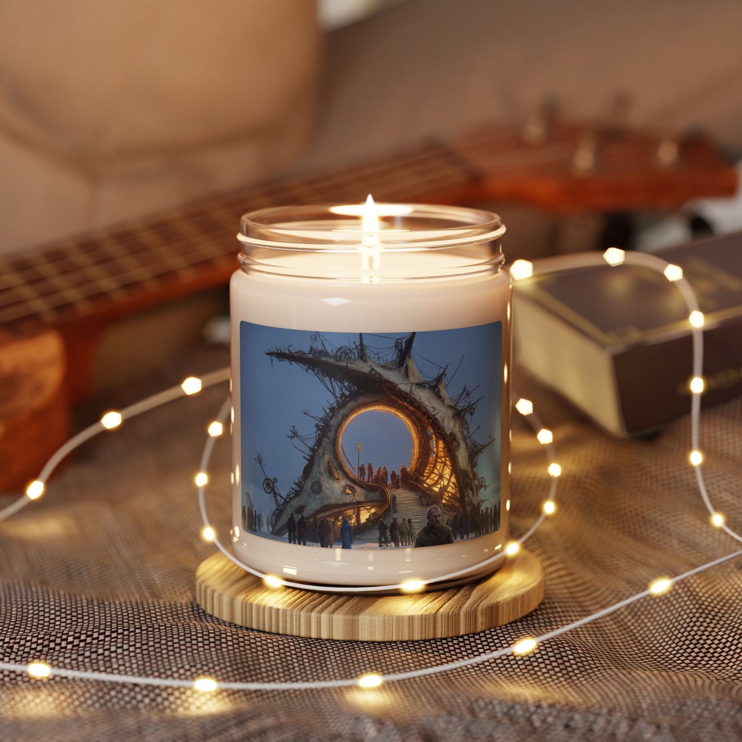 Fractal Gateway Scented Soy Candle, 9oz – Warm Light Through Forgotten Ruins