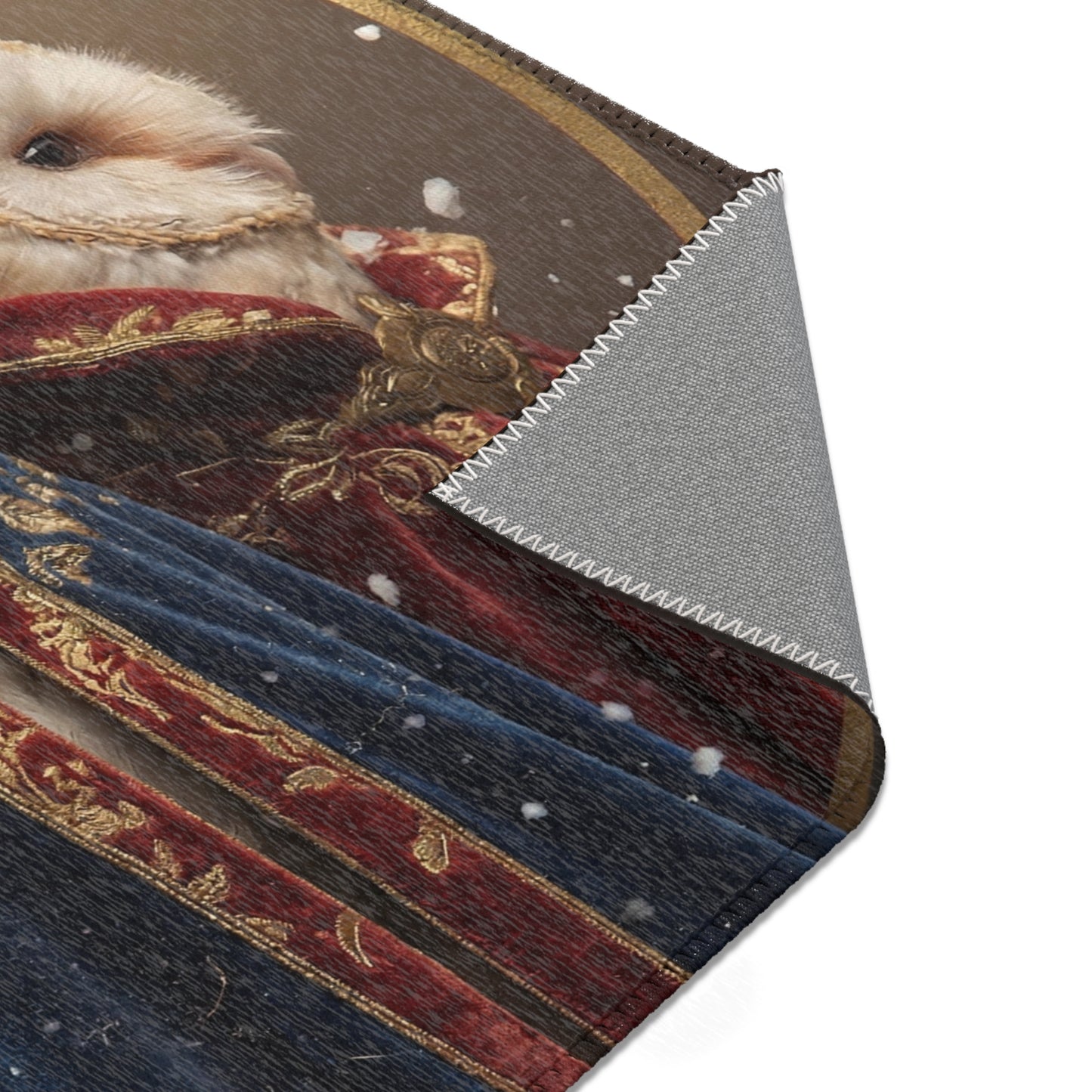 Three Owls in Velvet Robes Area Rug – Winter Court Portraits