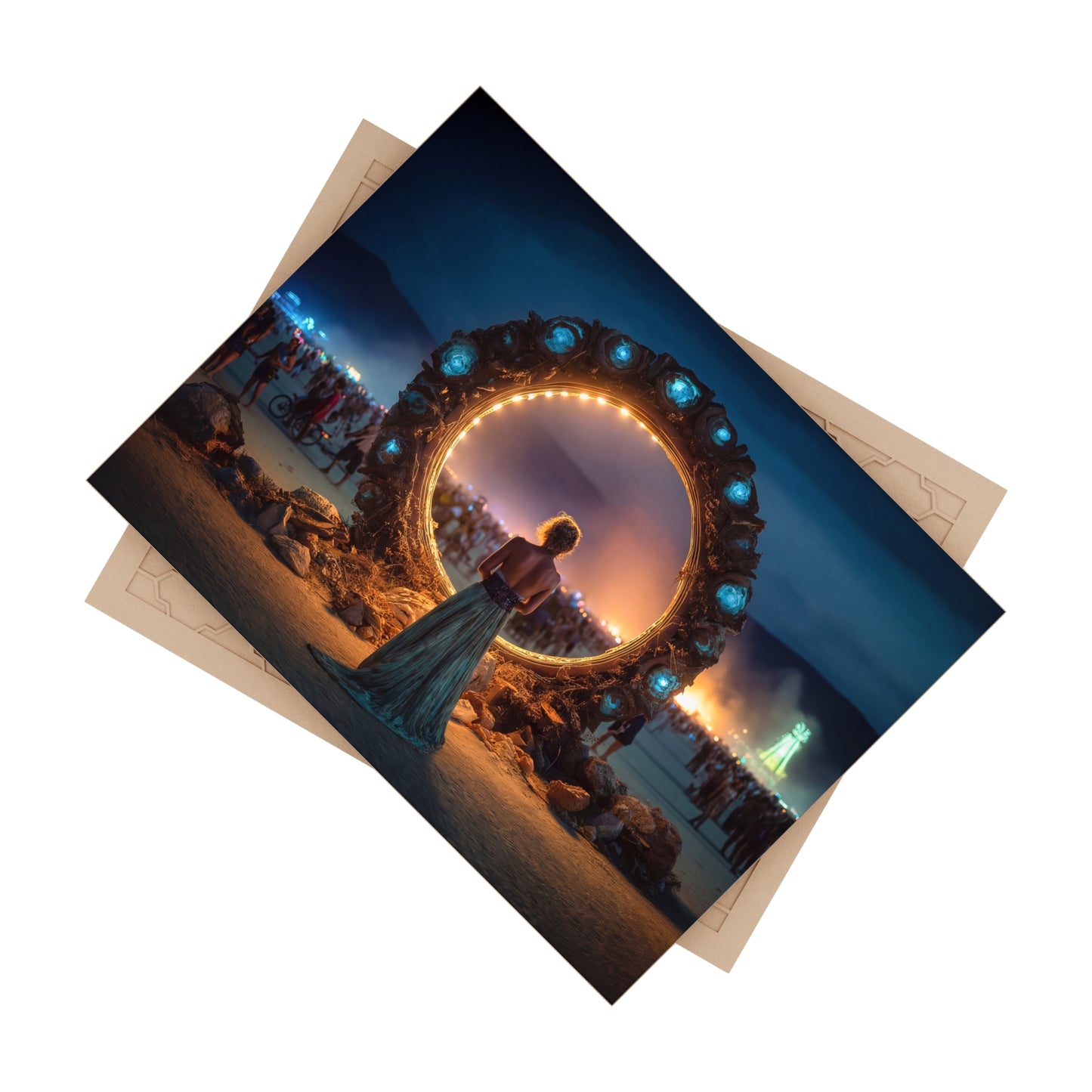 Portal Guardian Ceramic Photo Tile – Standing at the Threshold of Twilight