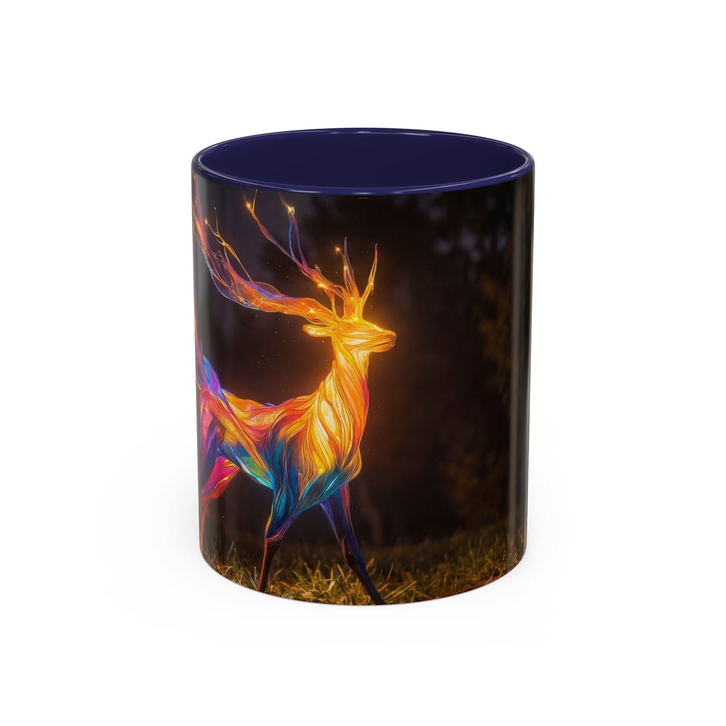 Chromatic Stag Accent Coffee Mug (11, 15oz) – Twilight Luminescence