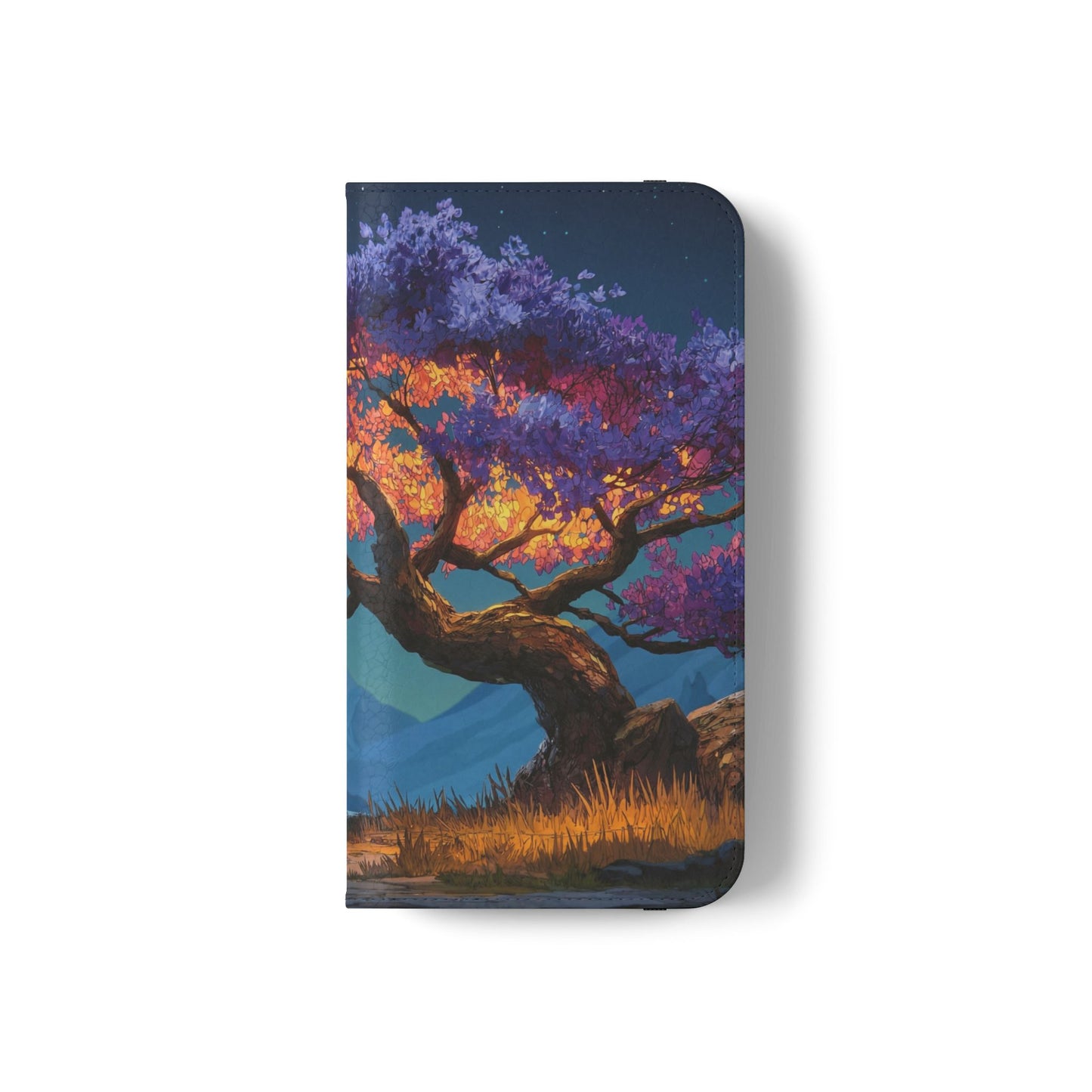 Violet Flame Tree Flip Cases – Twilight Mountain Glow Case