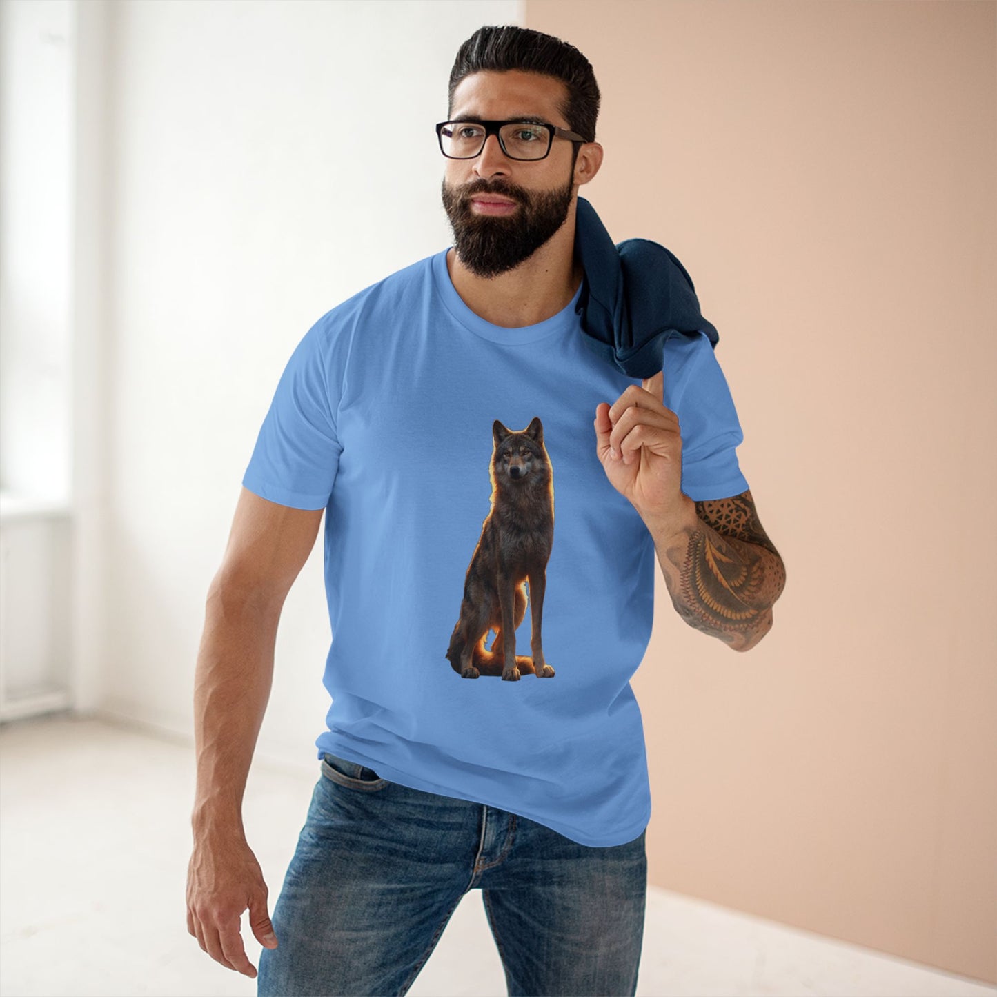 Vigilant Pack Leader Adult Staple Tee – Golden Hour Sentinel Portrait