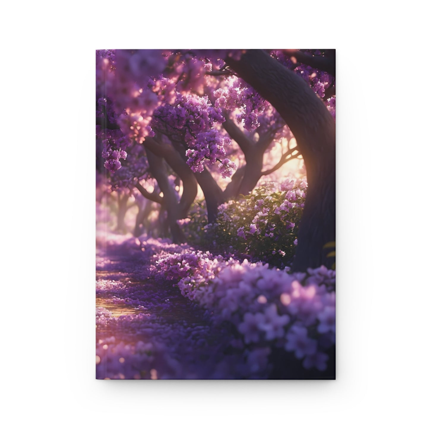 Twilight Sakura Lane Hardcover Journal Matte – Petal-Dusted Pathway to Quiet Wonder