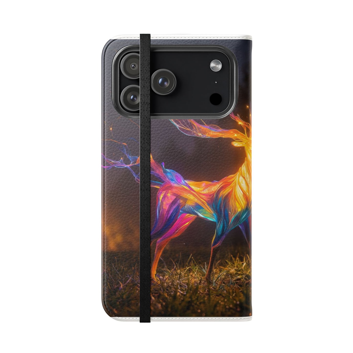 Ethereal Deer Flip Cases – Luminous Spirit Portrait