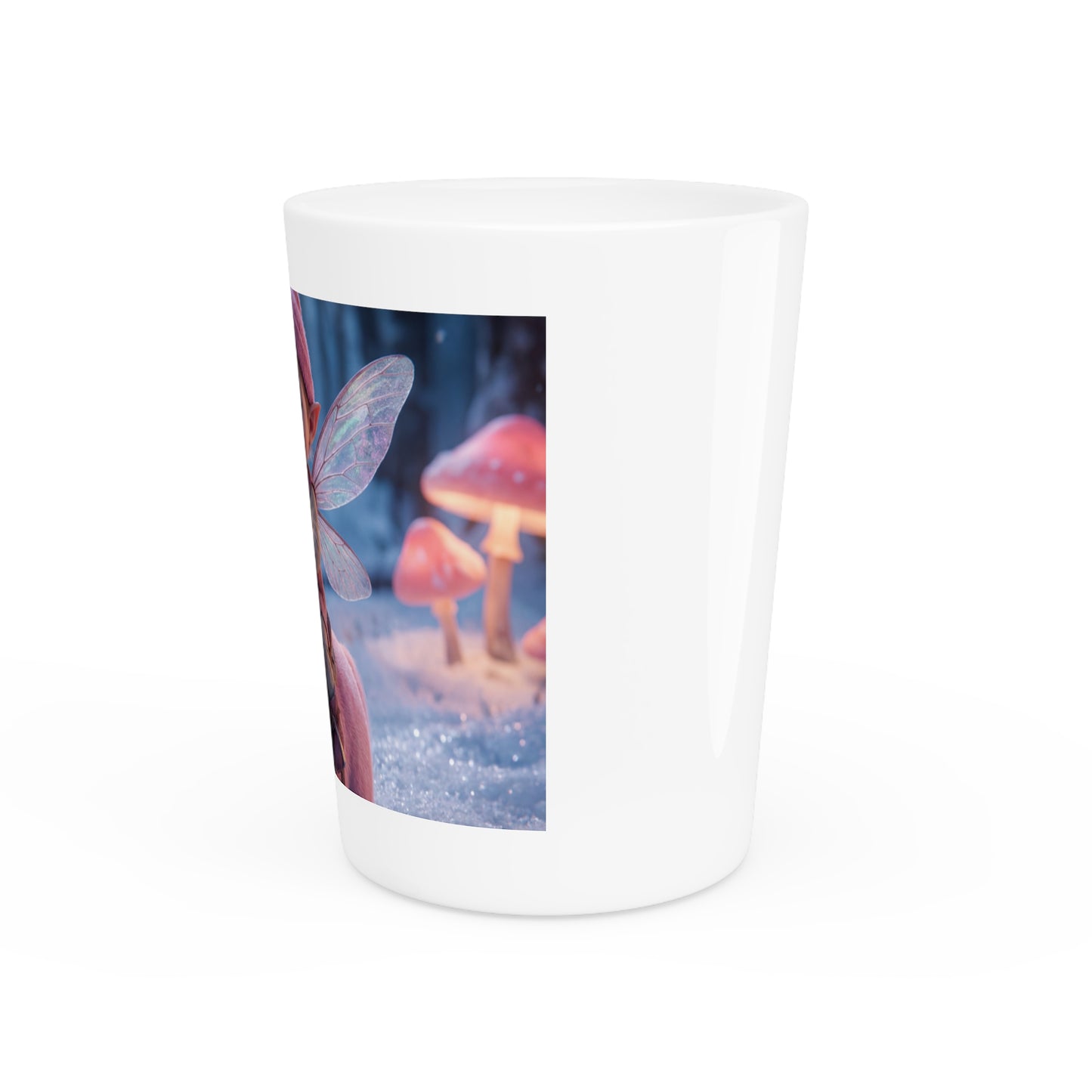 Pink Unicorn Forest Shot Glass – Tiny Knight on a Snowy Ride