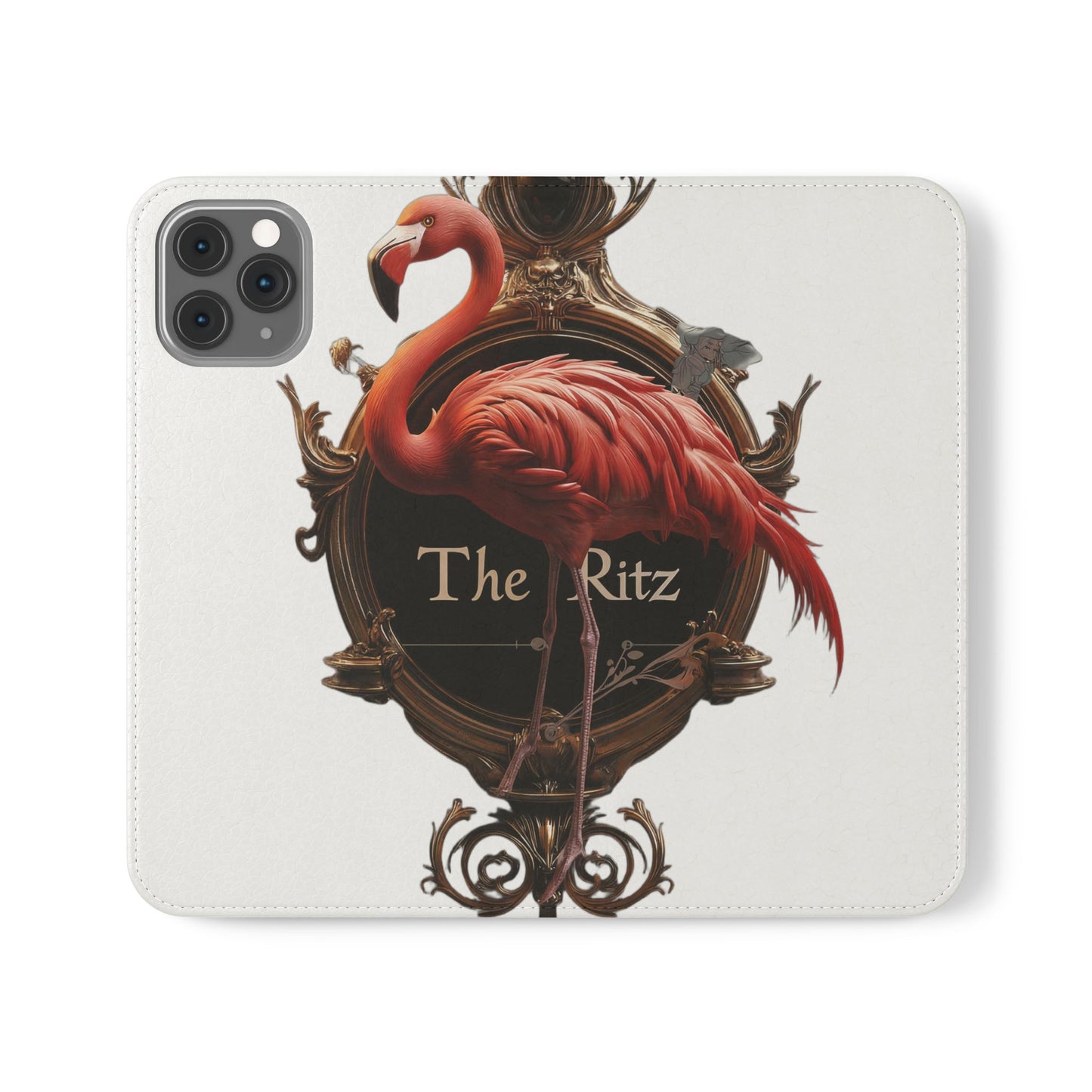 The Ritz Flamingo Flip Cases – Gilded Ornate Frame Art Design
