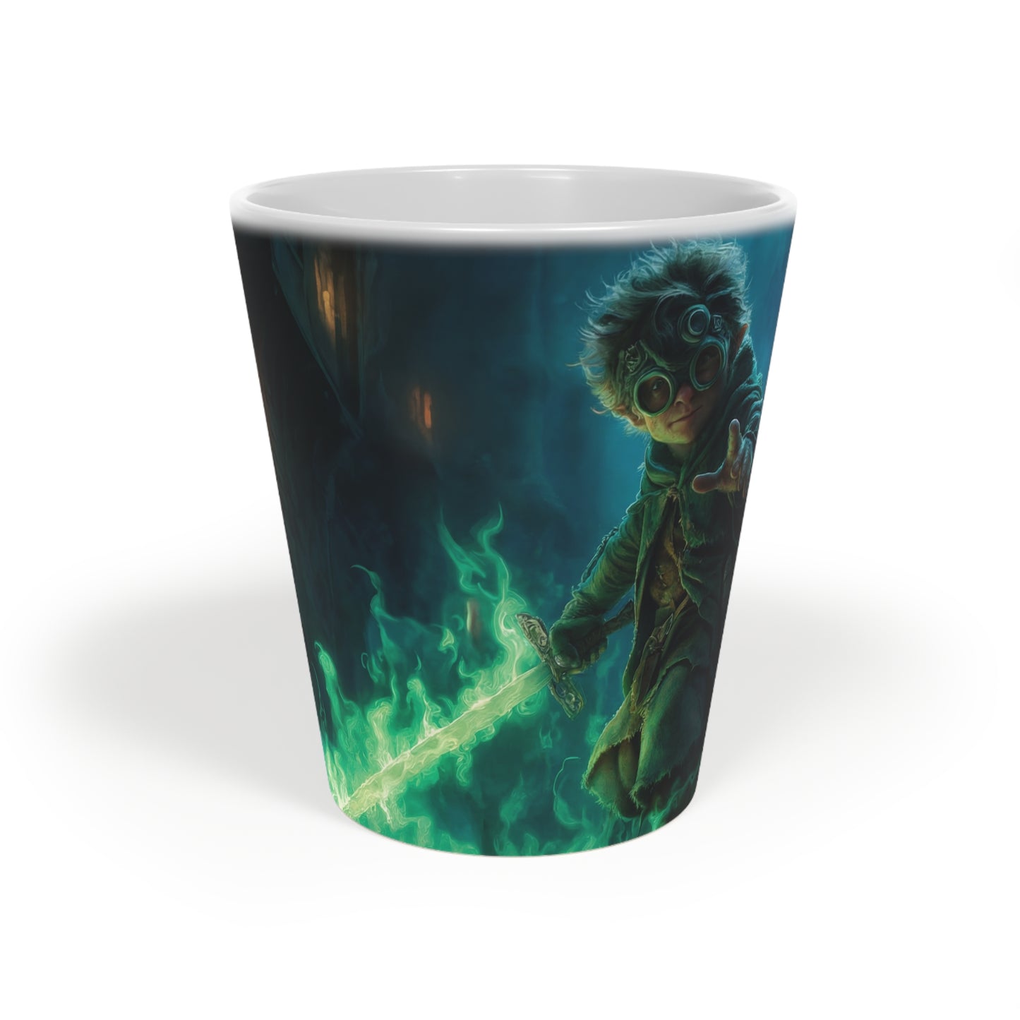Phantom Sword Goblin Mug – Emerald Ghostblade Latte Cup