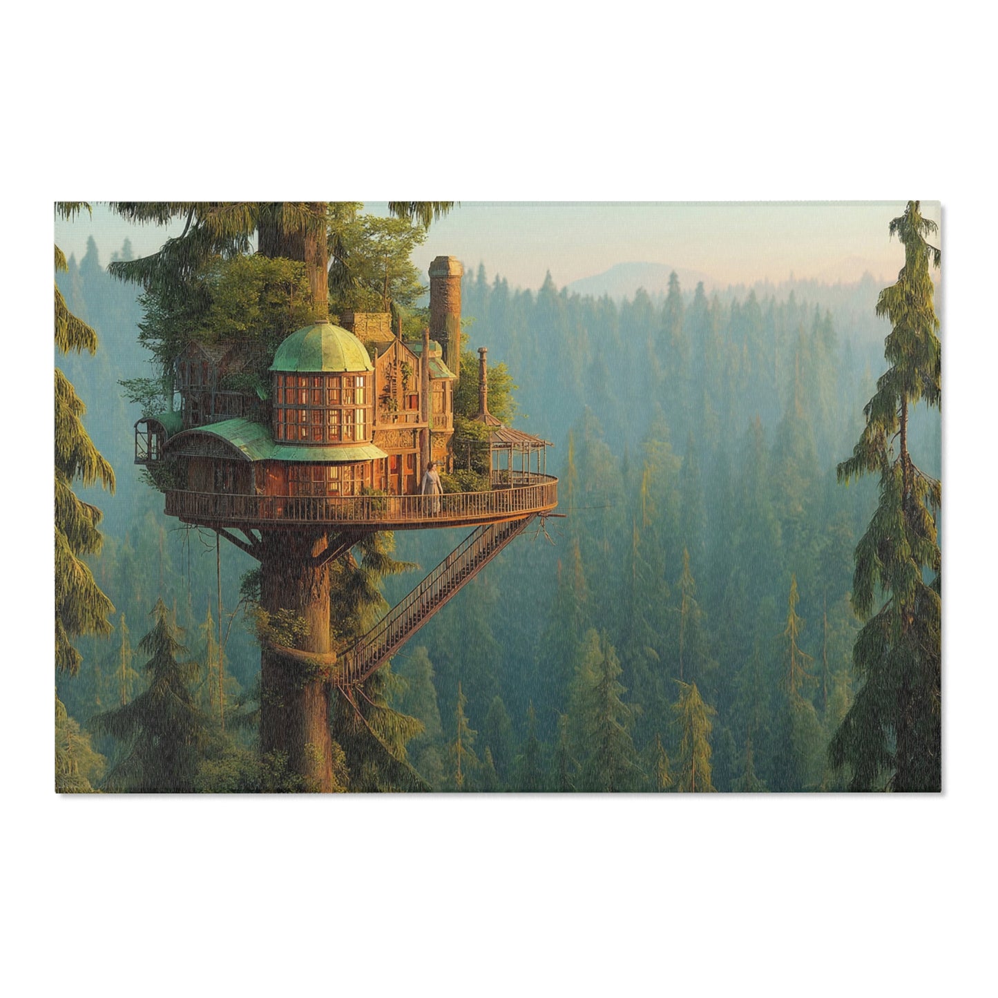 Treehouse Sentinel Area Rugs – Whispering Canopy Sanctuary