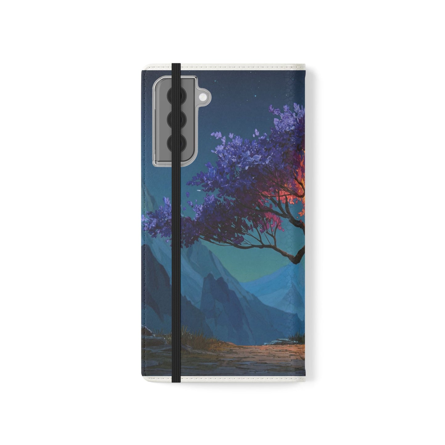 Violet Flame Tree Flip Cases – Twilight Mountain Glow Case